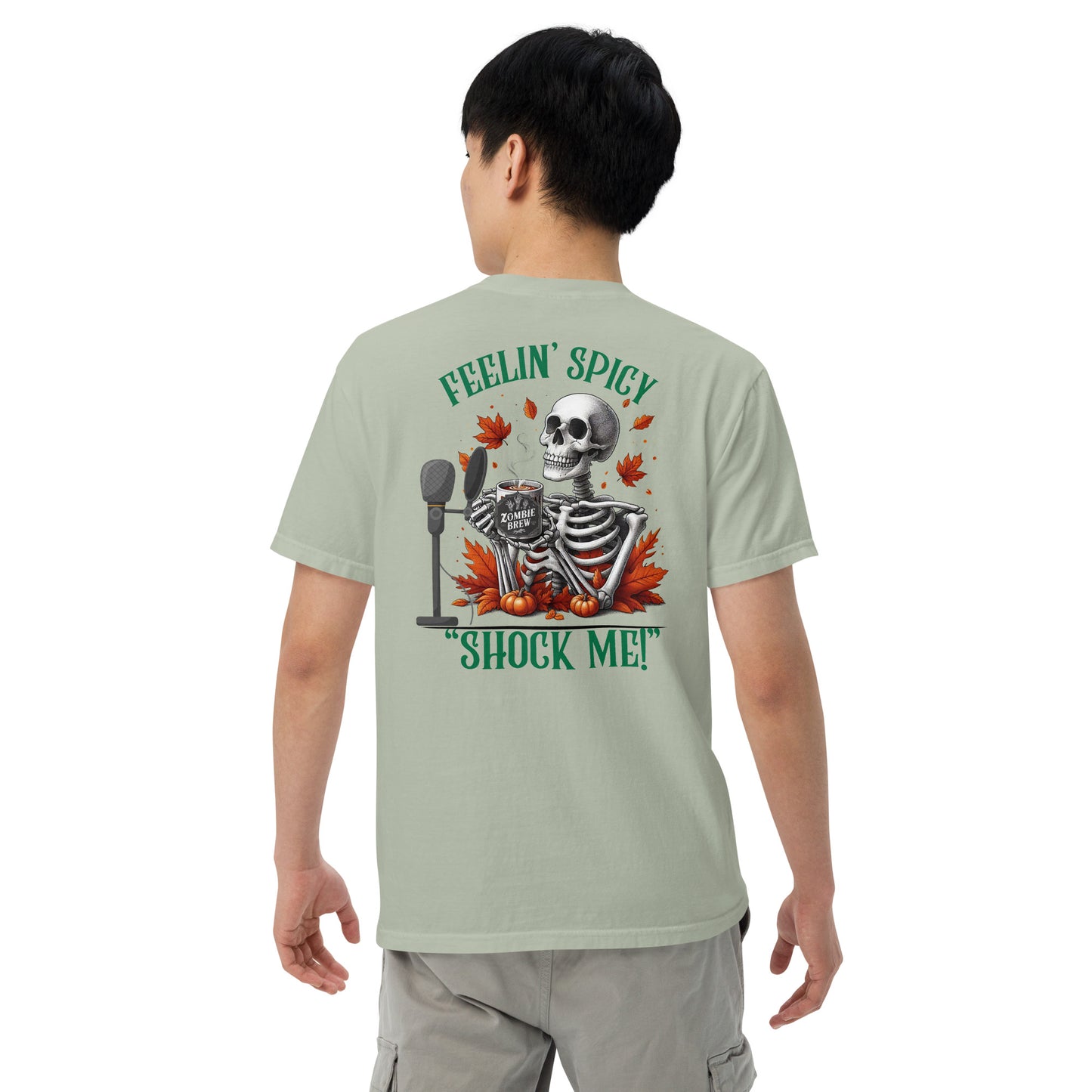 SOTVO Skeleton Sugar Skull Feelin' Spicy: Unisex Comfort Wear/Colors Heavyweight T-Shirt