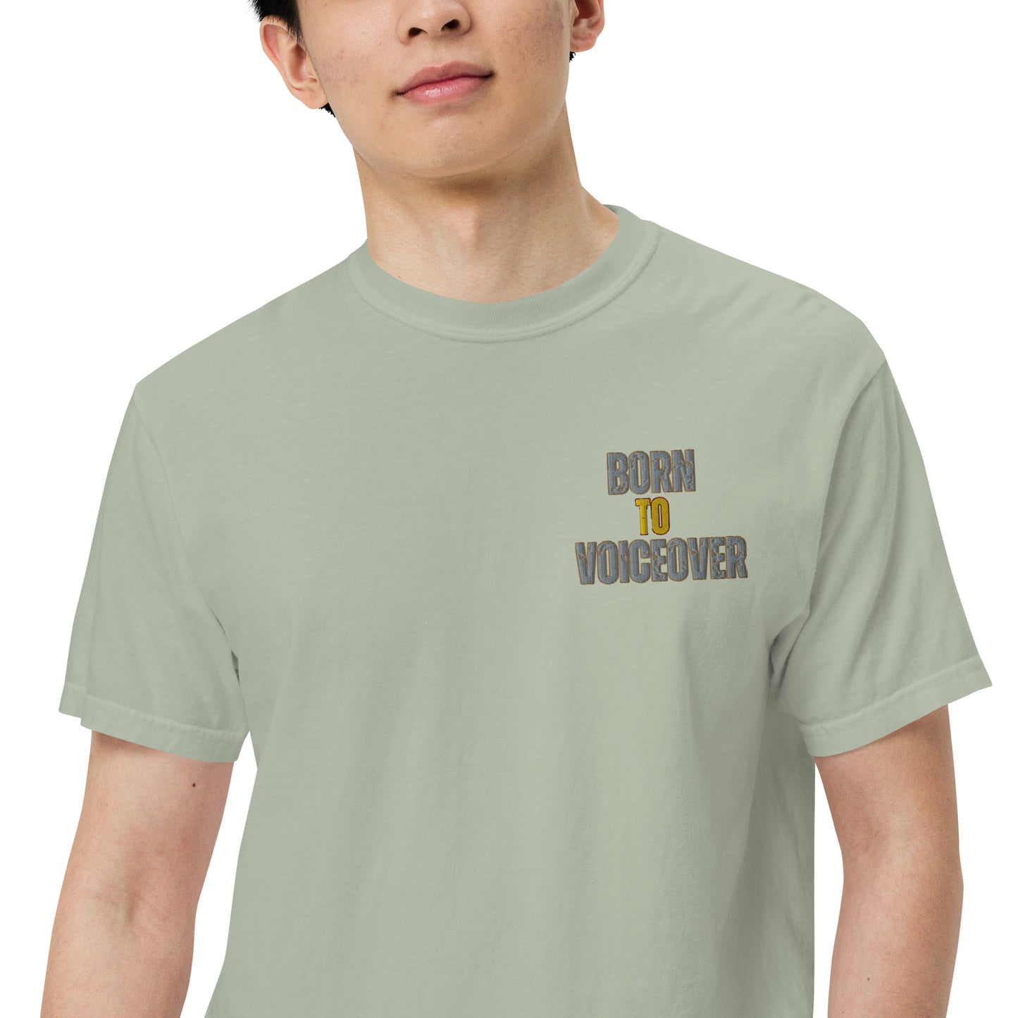 SOTVO Booth Wear: Born To Voiceover: Unisex Comfort Wear/Colors Heavyweight T-Shirt