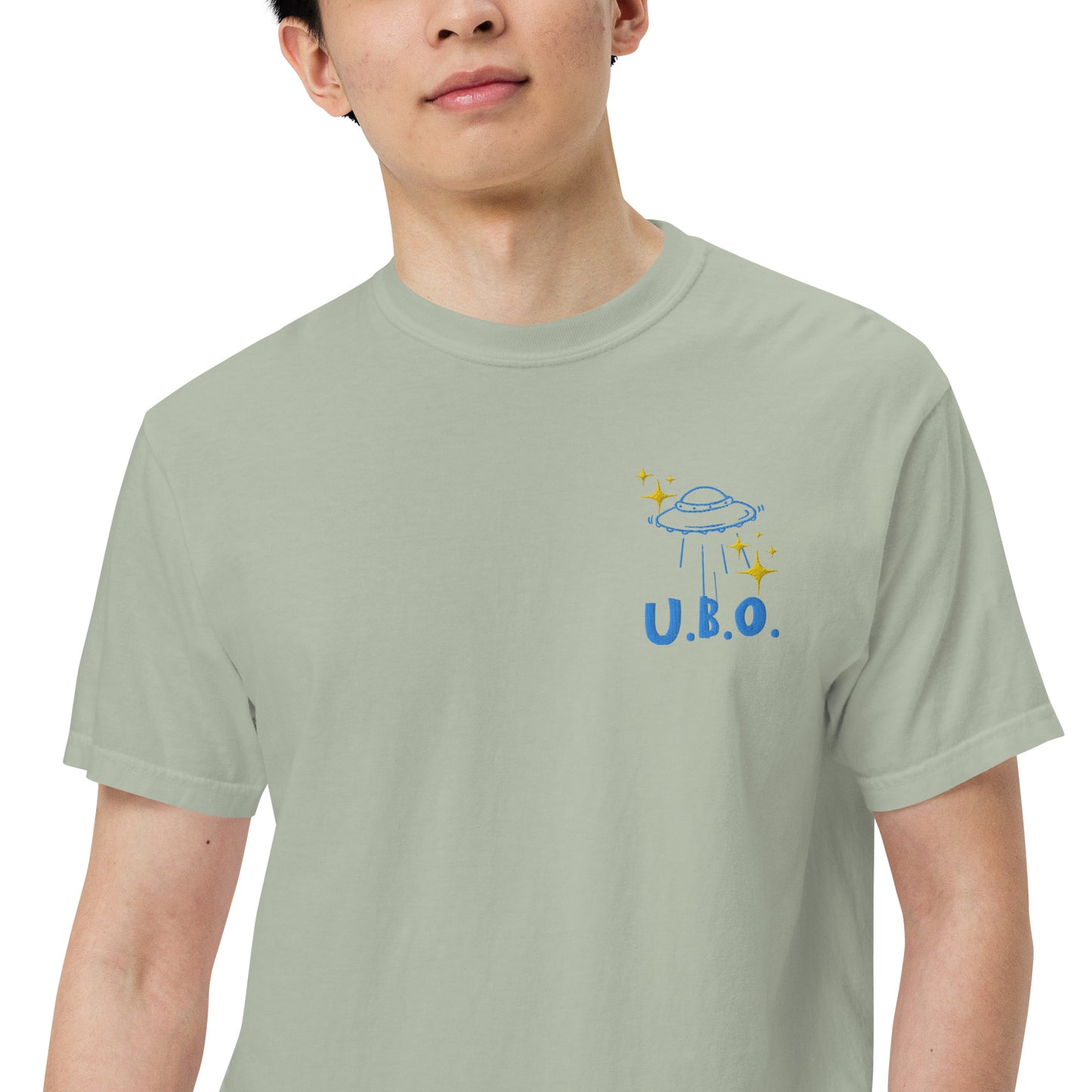 U.B.O. Unidentified BOOTH OVERLORD: Unisex Comfort Wear/Colors Heavyweight T-Shirt