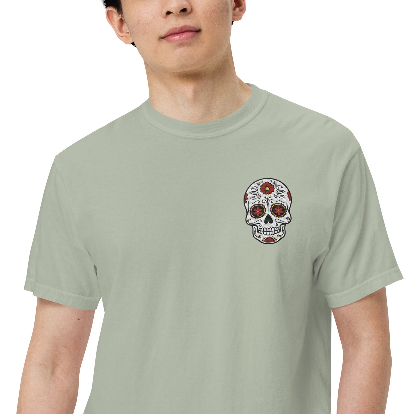 SOTVO Skeleton Sugar Skull Feelin' Spicy: Unisex Comfort Wear/Colors Heavyweight T-Shirt