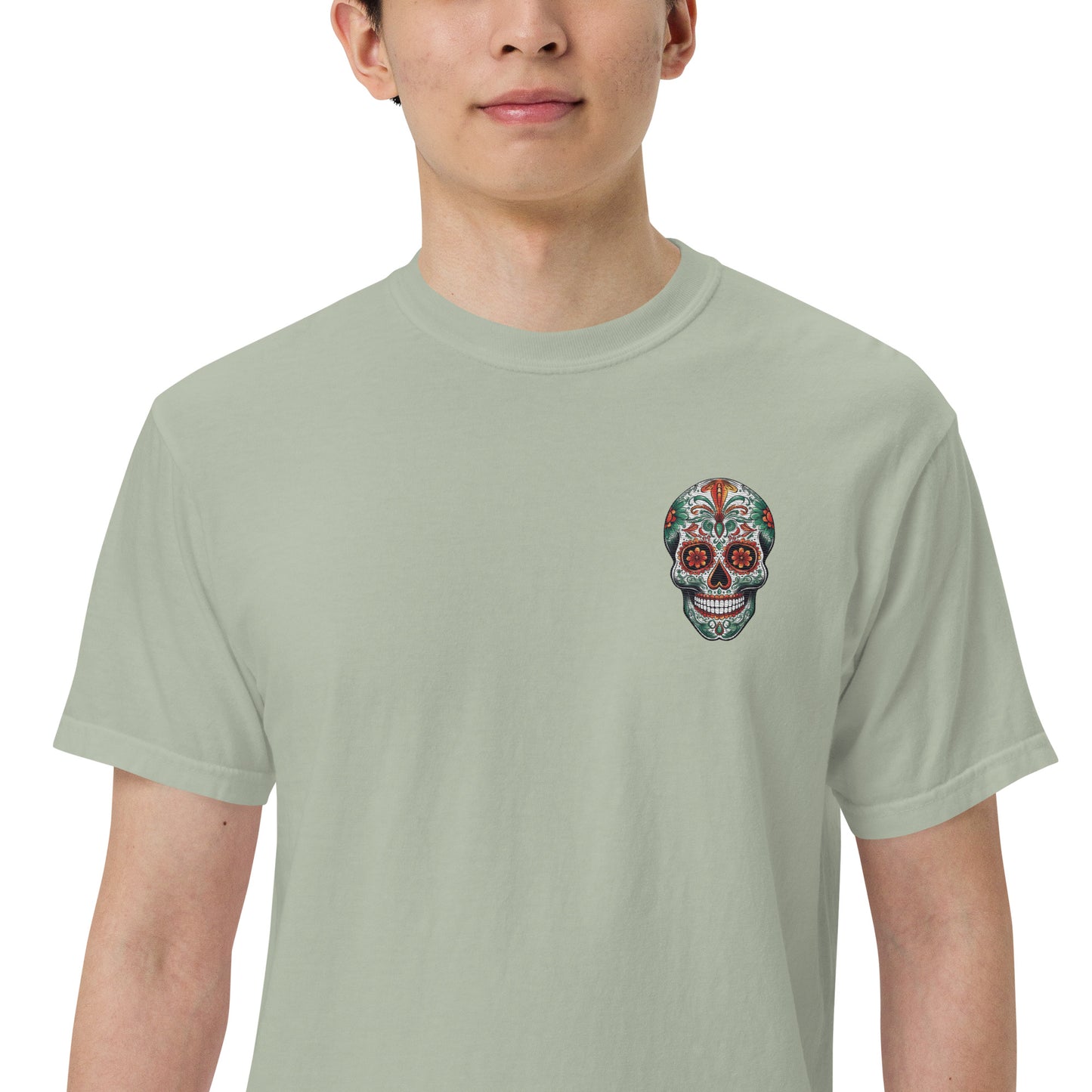 SOTVO Skeleton Sugar Skull Feelin' Spicy Podcaster: Unisex Comfort Wear/Colors Heavyweight T-Shirt