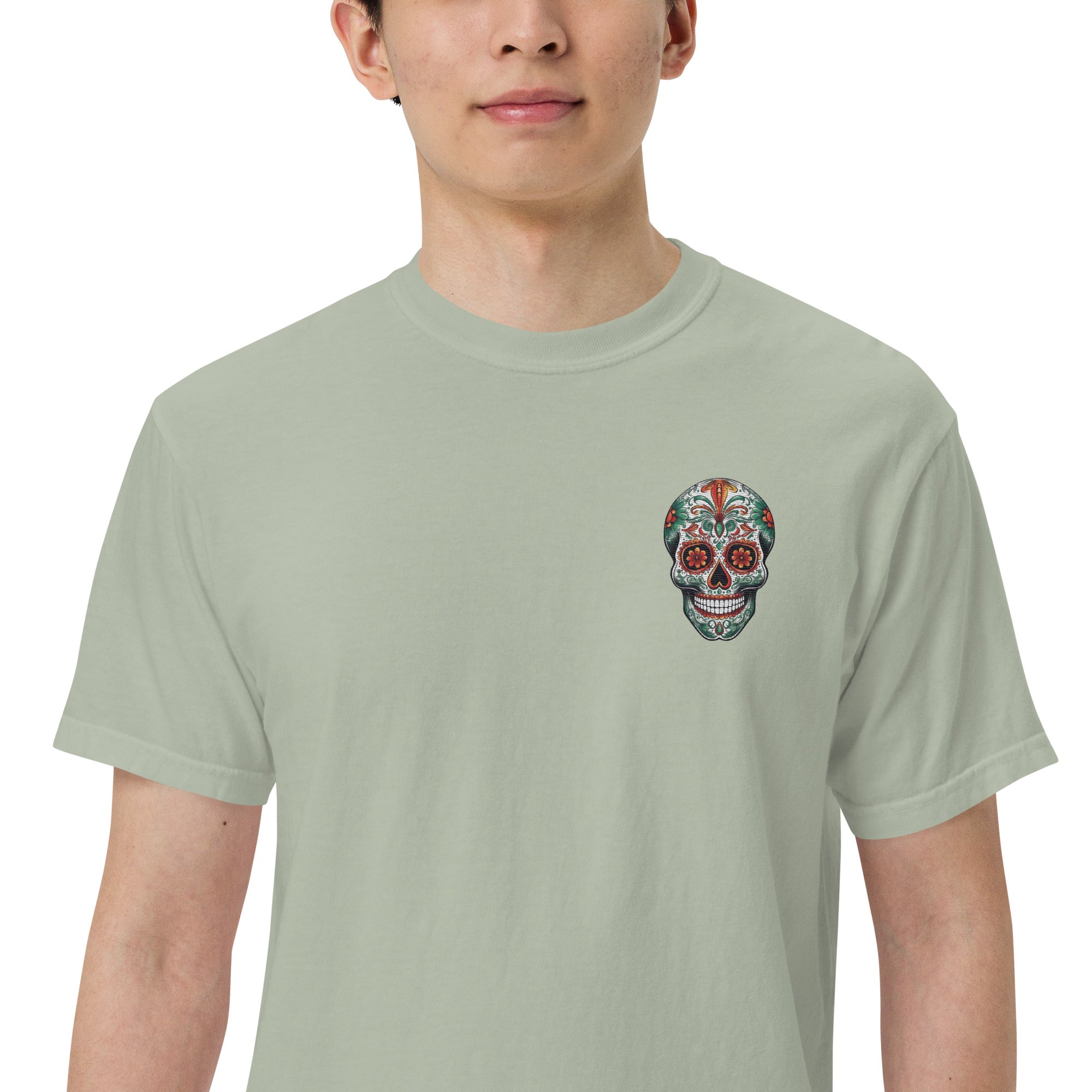 SOTVO Skeleton Sugar Skull Spooky Narrator: Unisex Comfort Wear/Colors Heavyweight T-Shirt