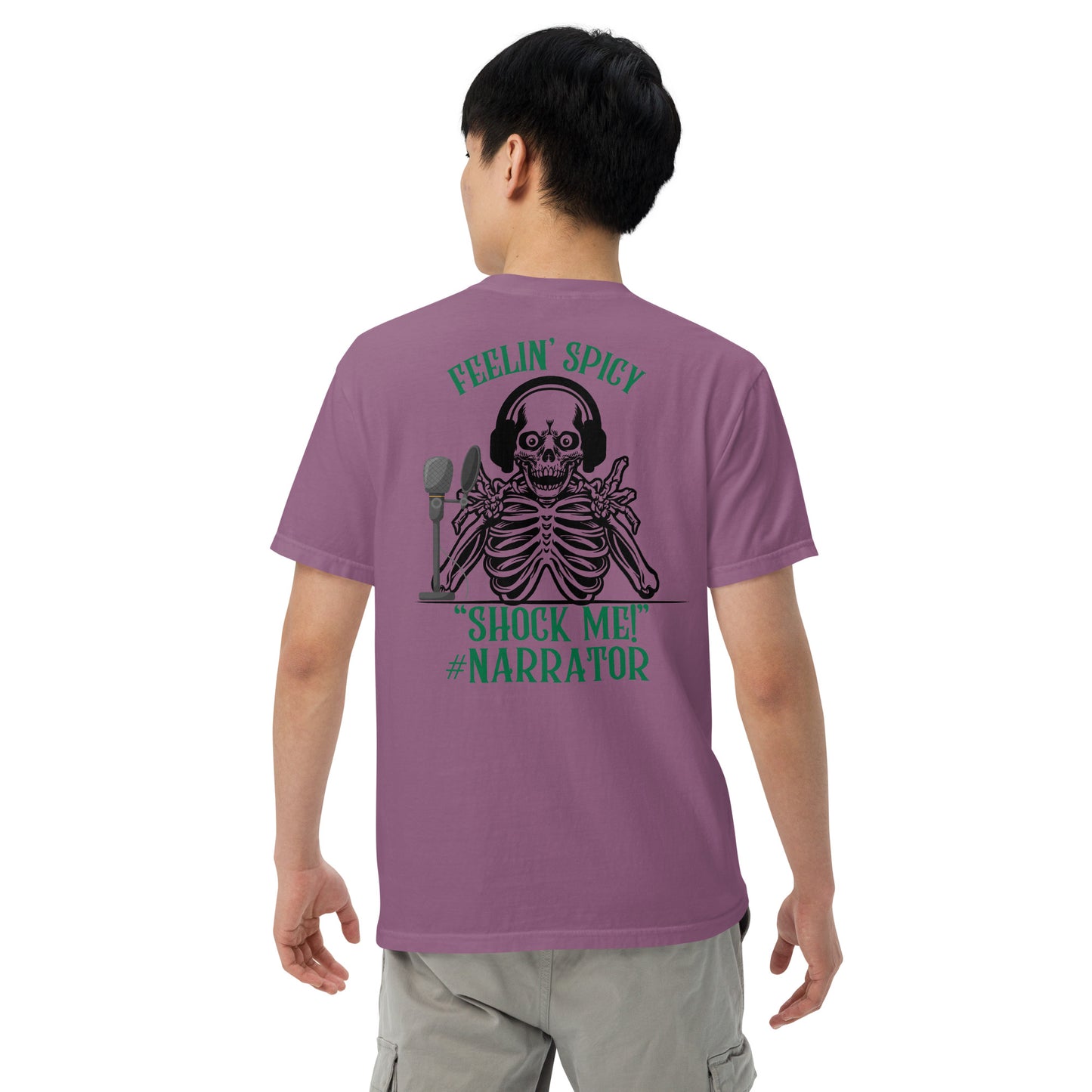 SOTVO Skeleton Sugar Skull Feelin' Spicy Narrator: Unisex Comfort Wear/Colors Heavyweight T-Shirt