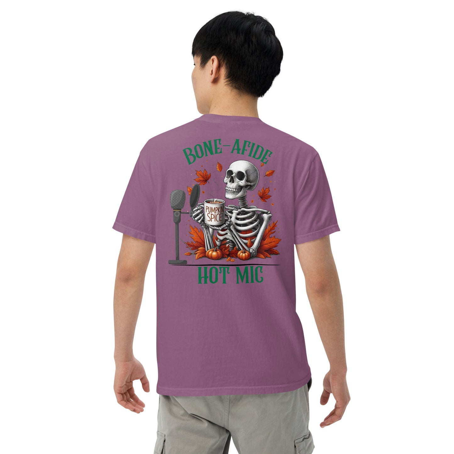 SOTVO Skeleton Sugar Skull Feelin' Spicy Hot Mic: Unisex Comfort Wear/Colors Heavyweight T-Shirt