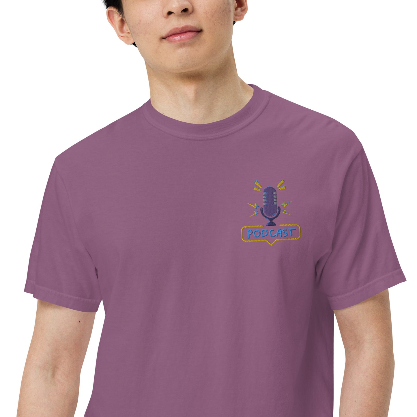 Dad Podcasting: Unisex Comfort Wear/Colors Heavyweight T-Shirt