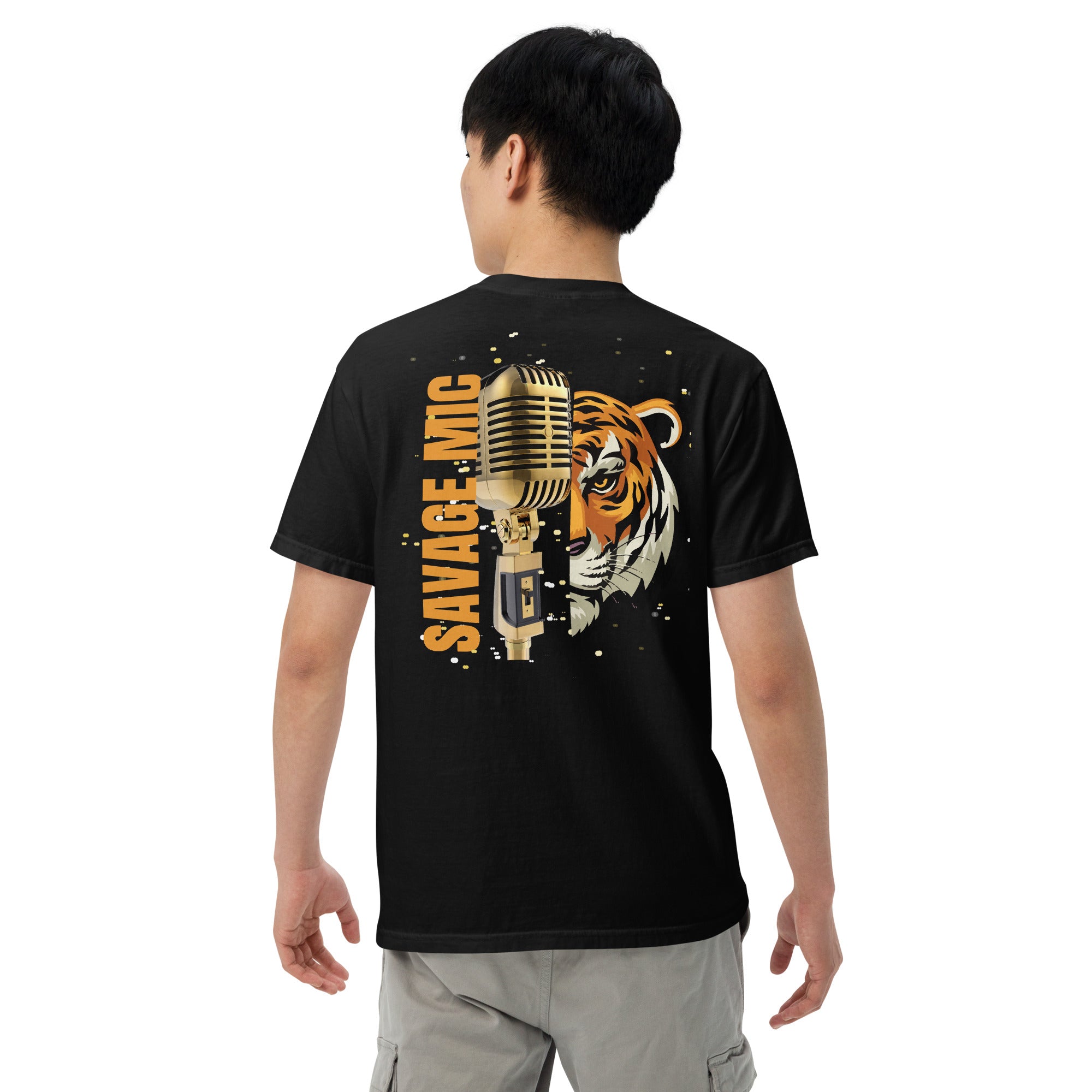 SOTVO Booth Wear: ROAR Tiger Savage Mic Skills: Unisex Comfort Wear/Colors Heavyweight T-Shirt