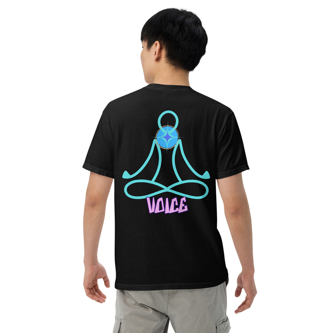 Motivational Affirmation: Yoga Throat 5th Chakra &quot;Voice&quot;: Unisex Comfort Wear/Colors Heavyweight T-Shirt