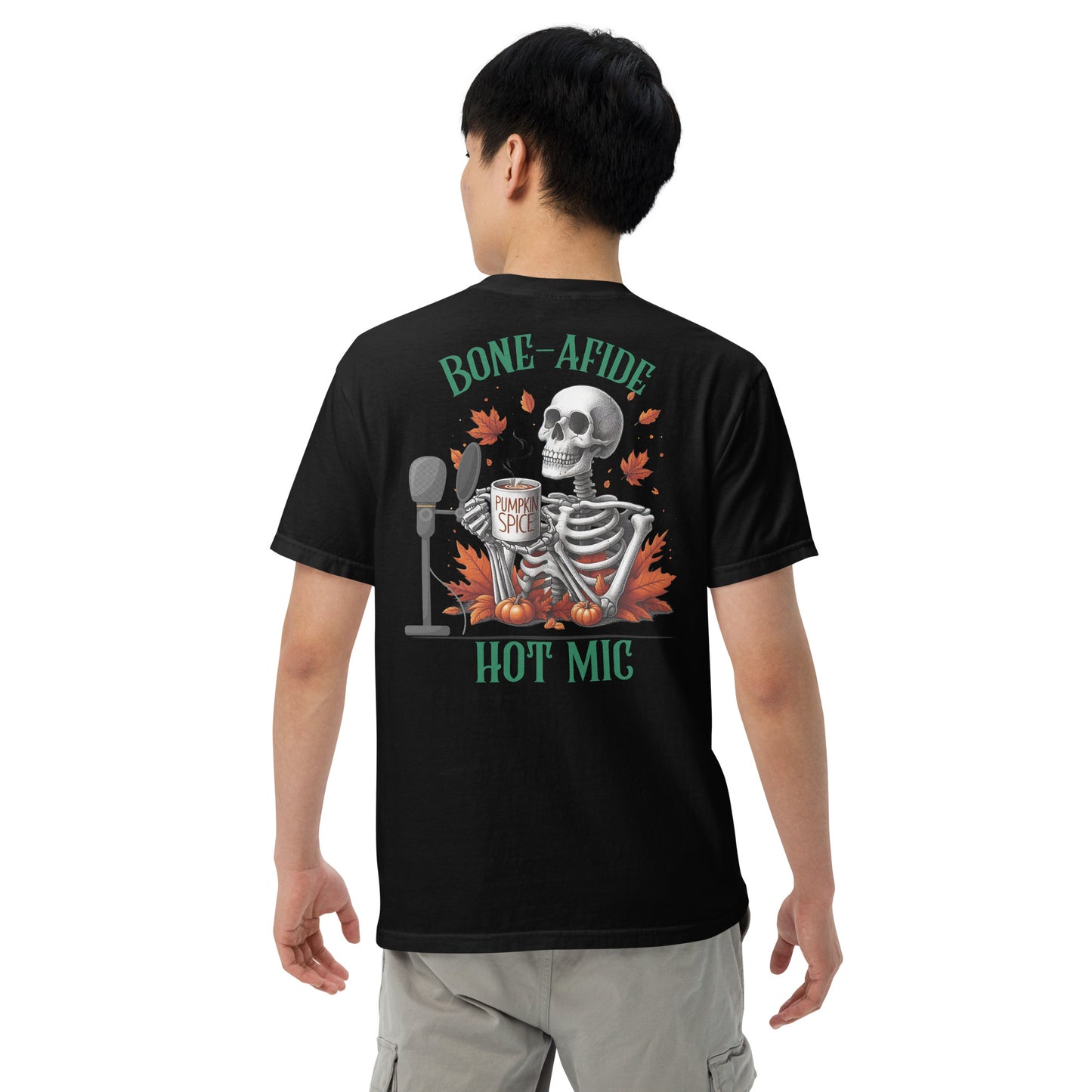 SOTVO Skeleton Sugar Skull Feelin' Spicy Hot Mic: Unisex Comfort Wear/Colors Heavyweight T-Shirt