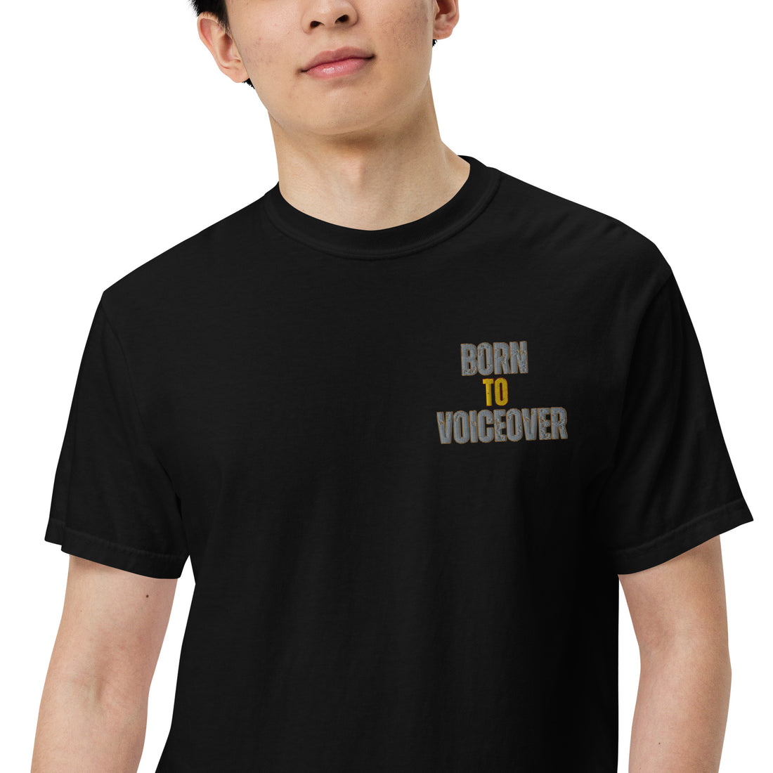 SOTVO Booth Wear: Born To Voiceover: Unisex Comfort Wear/Colors Heavyweight T-Shirt