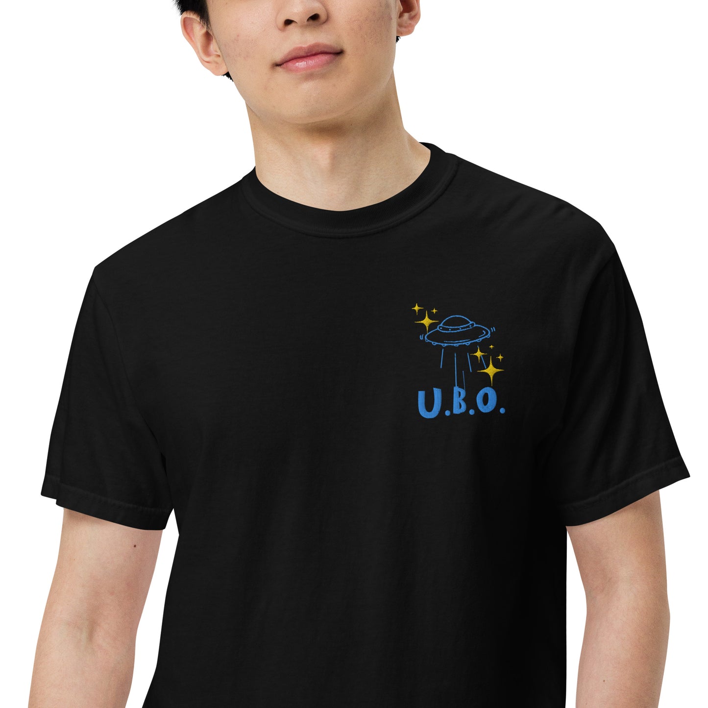 U.B.O. Unidentified BOOTH OVERLORD: Unisex Comfort Wear/Colors Heavyweight T-Shirt