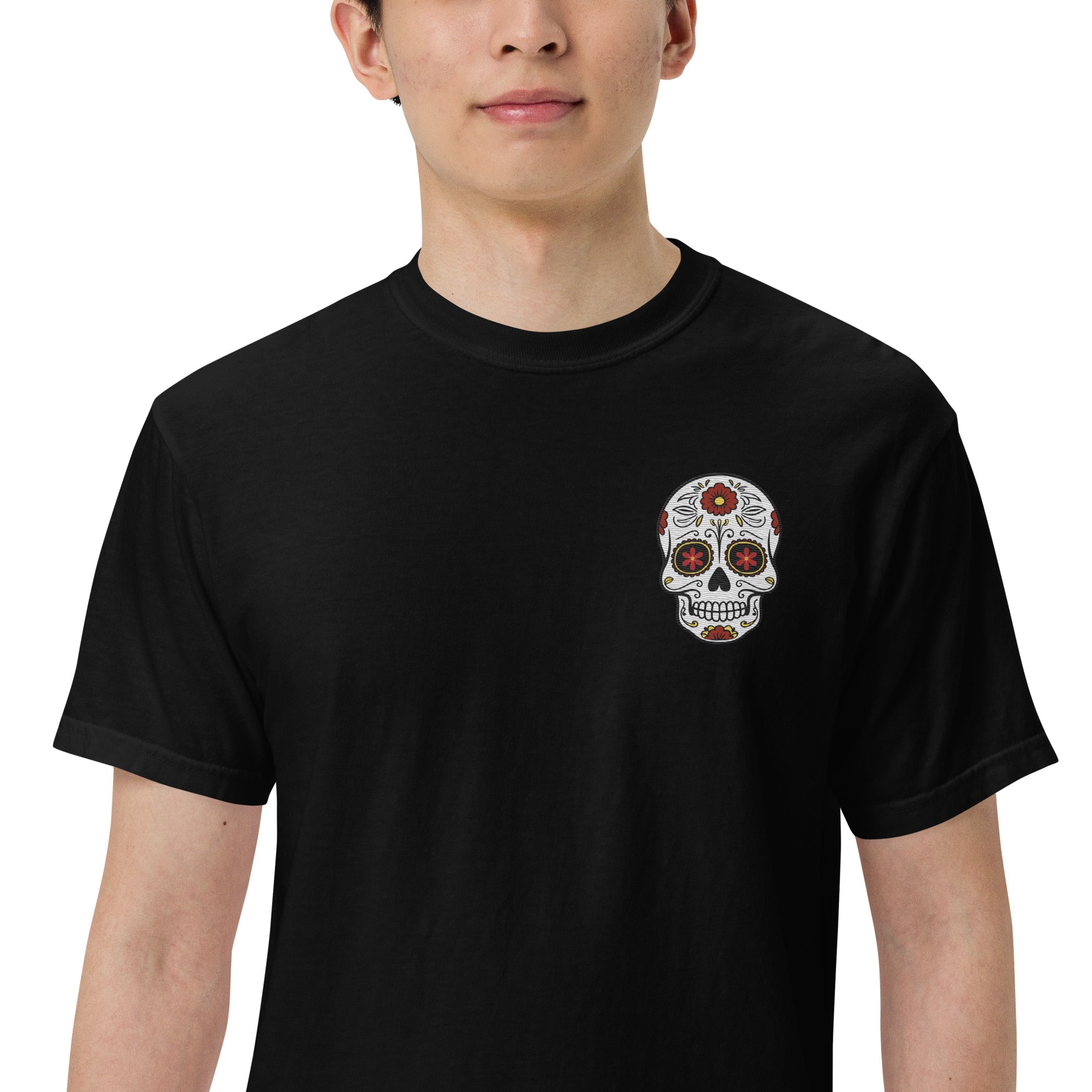 SOTVO Skeleton Sugar Skull Bone-afide Voice Actor: Unisex Comfort Wear/Colors Heavyweight T-Shirt