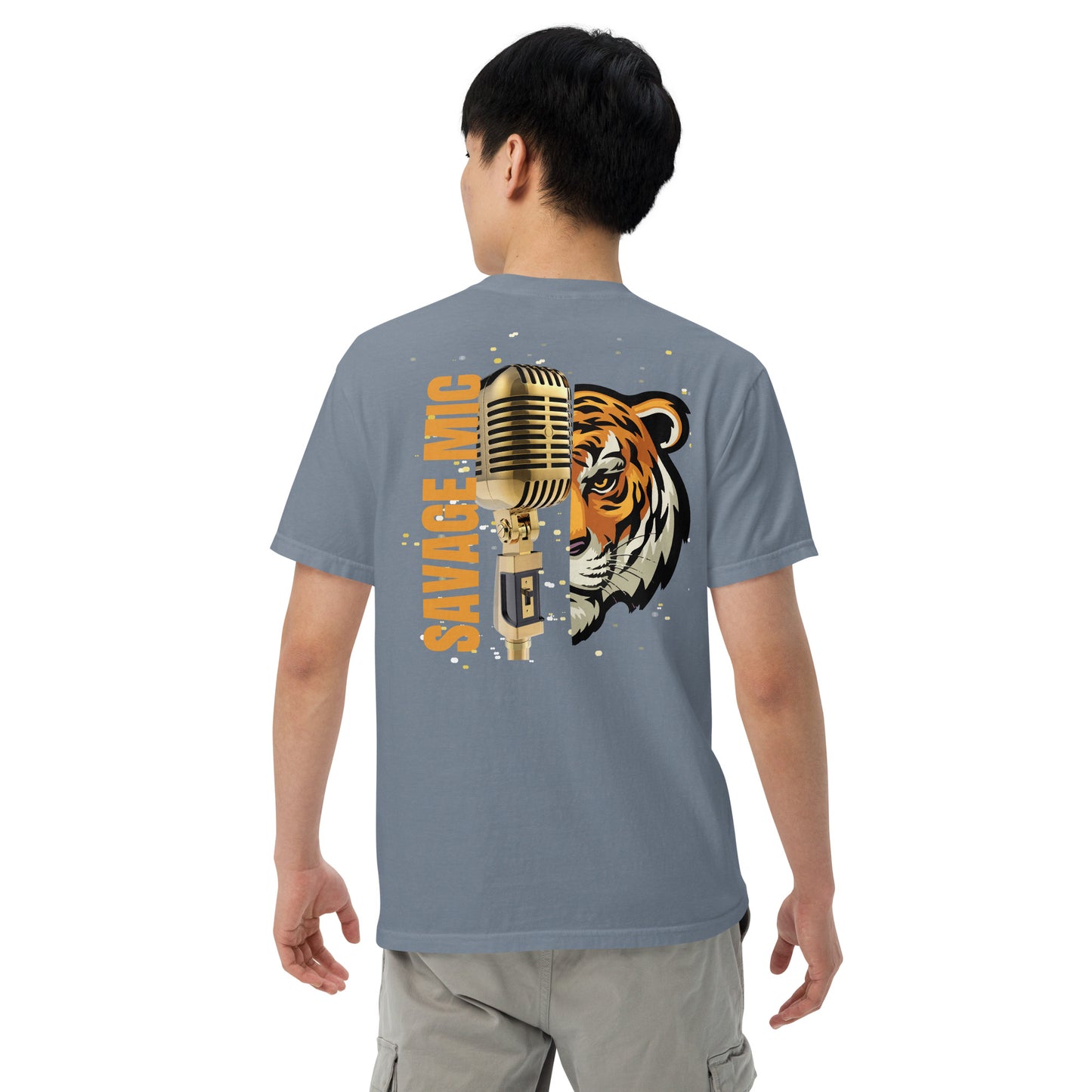 SOTVO Booth Wear: ROAR Tiger Savage Mic Skills: Unisex Comfort Wear/Colors Heavyweight T-Shirt