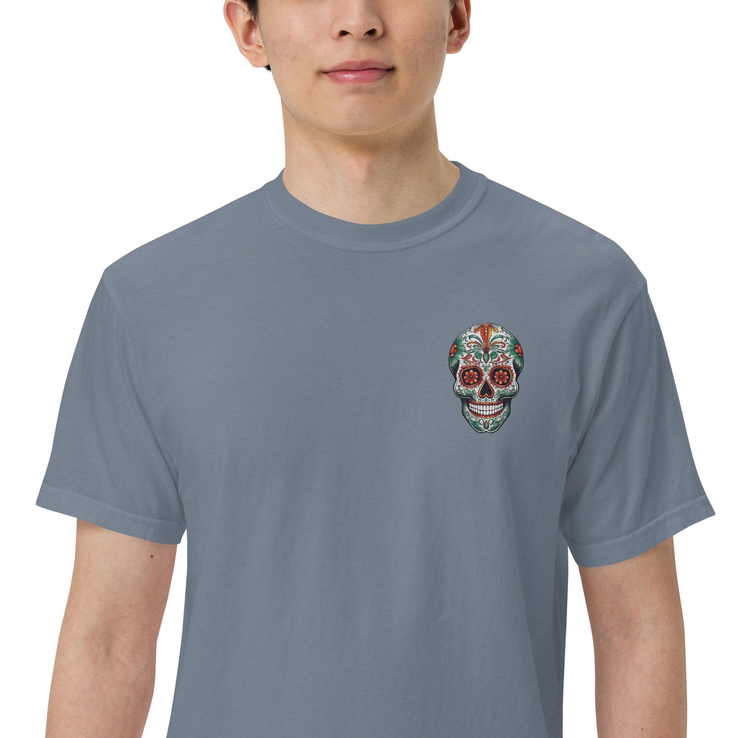 SOTVO Skeleton Sugar Skull Feelin' Spicy Podcaster: Unisex Comfort Wear/Colors Heavyweight T-Shirt