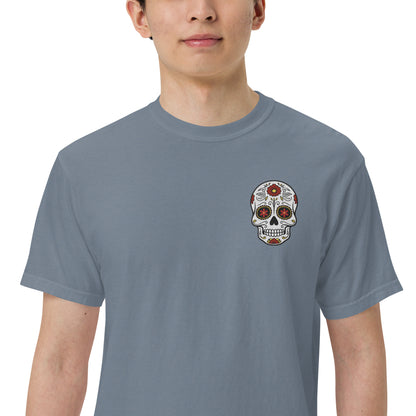 SOTVO Skeleton Sugar Skull Bone-afide Podcaster: Unisex Comfort Wear/Colors Heavyweight T-Shirt