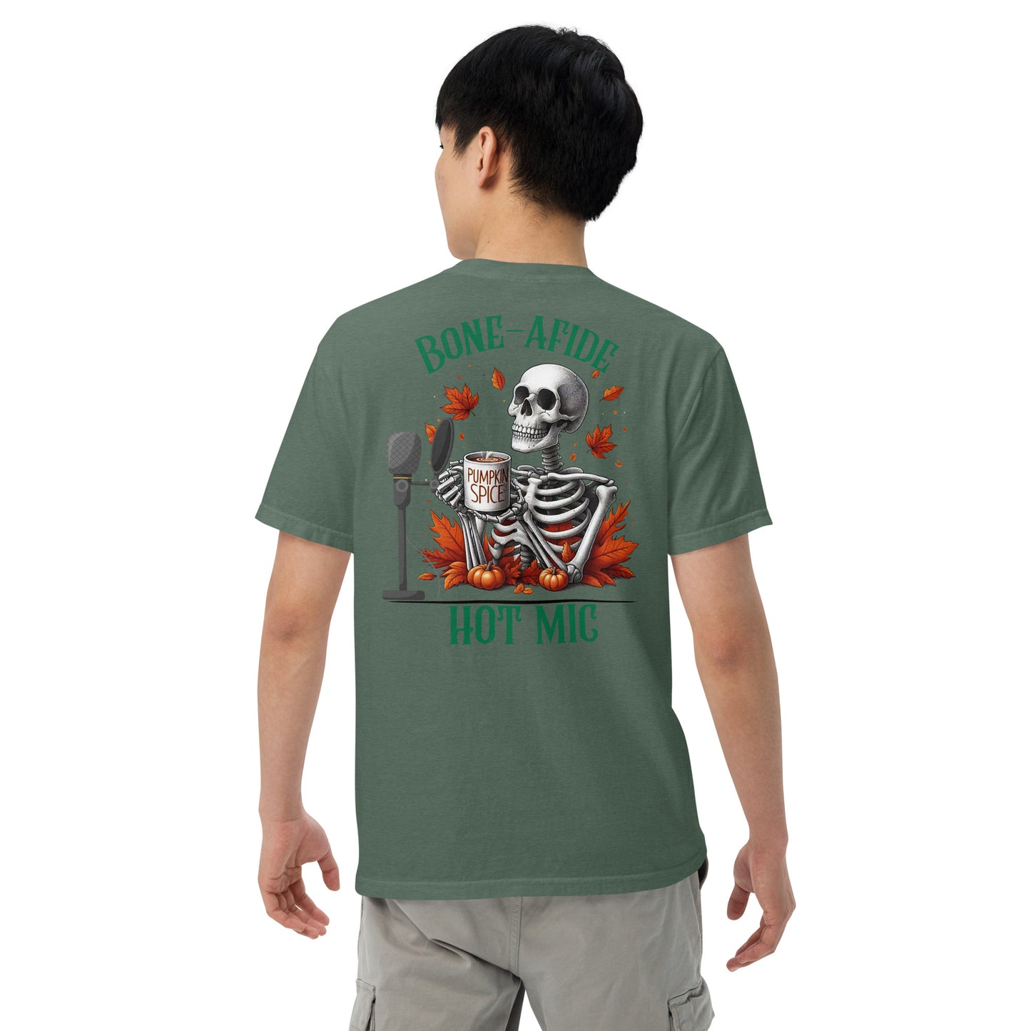 SOTVO Skeleton Sugar Skull Feelin' Spicy Hot Mic: Unisex Comfort Wear/Colors Heavyweight T-Shirt