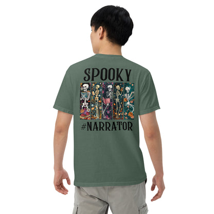 SOTVO Skeleton Sugar Skull Spooky Narrator: Unisex Comfort Wear/Colors Heavyweight T-Shirt