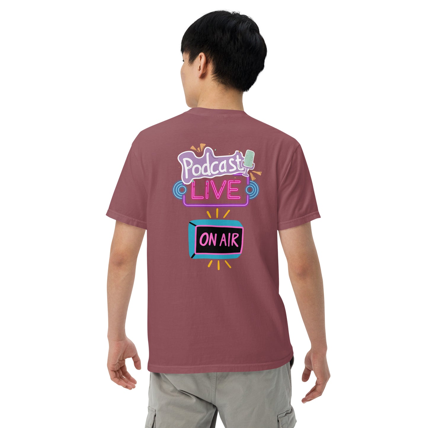 Podcast Live On Air: Unisex Comfort Wear/Colors Heavyweight T-Shirt