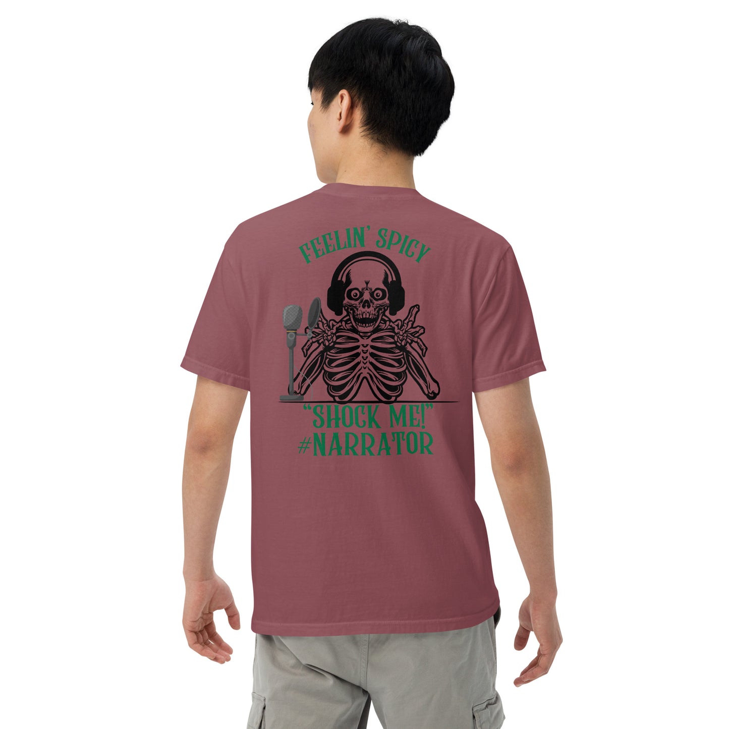 SOTVO Skeleton Sugar Skull Feelin' Spicy Narrator: Unisex Comfort Wear/Colors Heavyweight T-Shirt