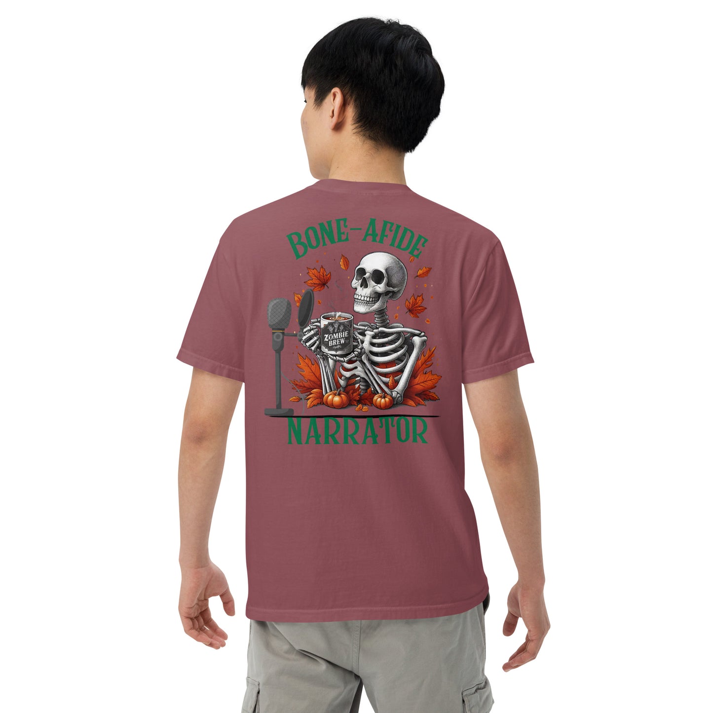 SOTVO Skeleton Sugar Skull Bone-Afide Narrator: Unisex Comfort Wear/Colors Heavyweight T-Shirt