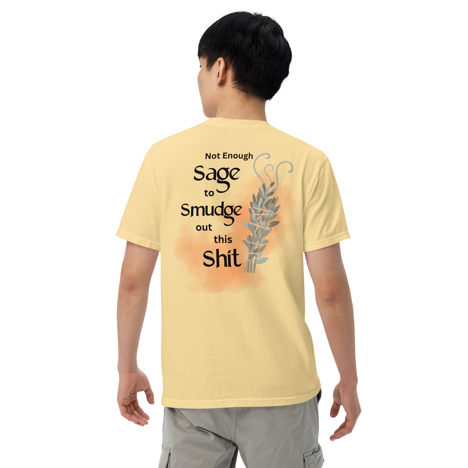 Sage Smudge Stick Motivational Affirmations: Unisex Comfort Wear/Colors Heavyweight T-Shirt