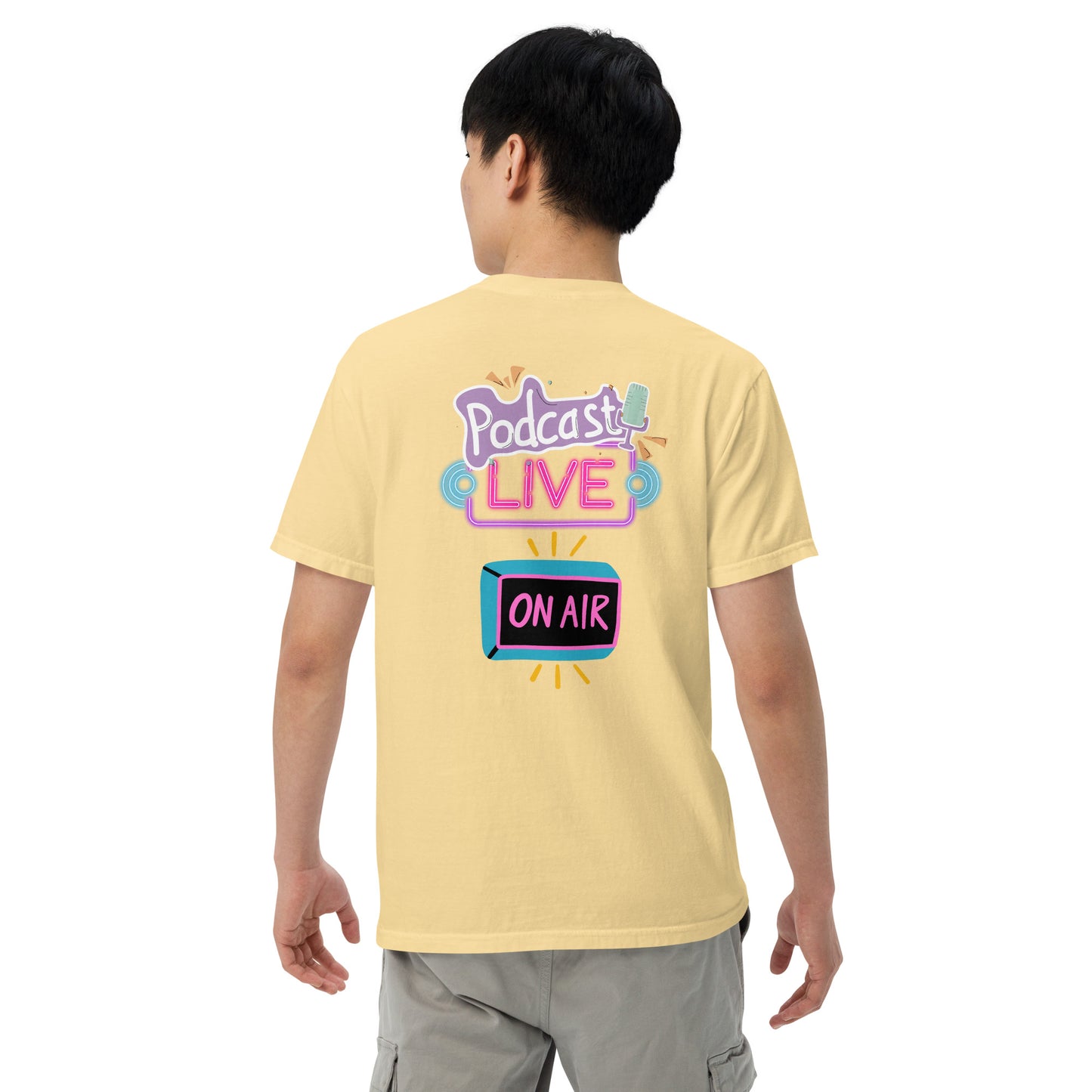 Podcast Live On Air: Unisex Comfort Wear/Colors Heavyweight T-Shirt