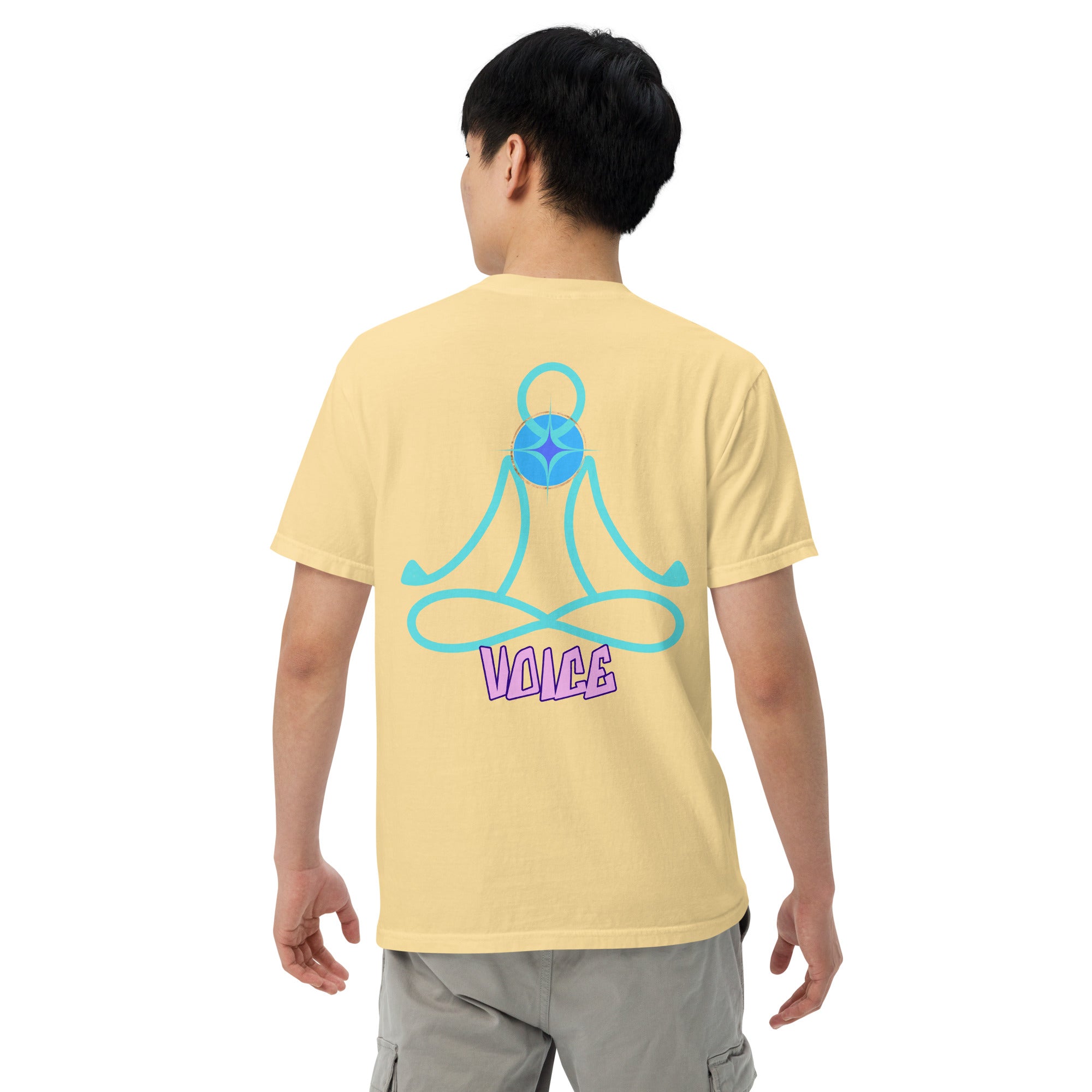 Motivational Affirmation: Yoga Throat 5th Chakra &quot;Voice&quot;: Unisex Comfort Wear/Colors Heavyweight T-Shirt