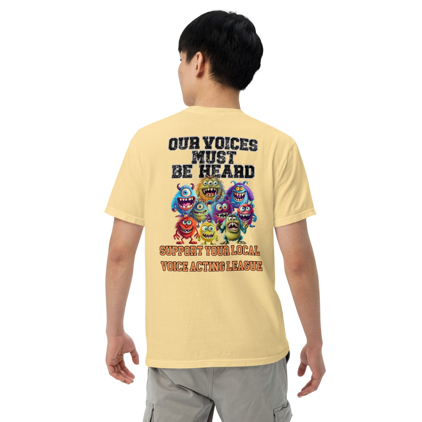 Cartoon Animation Guild "Our Voices Must Be Heard": Unisex Comfort Wear/Colors Heavyweight T-Shirt