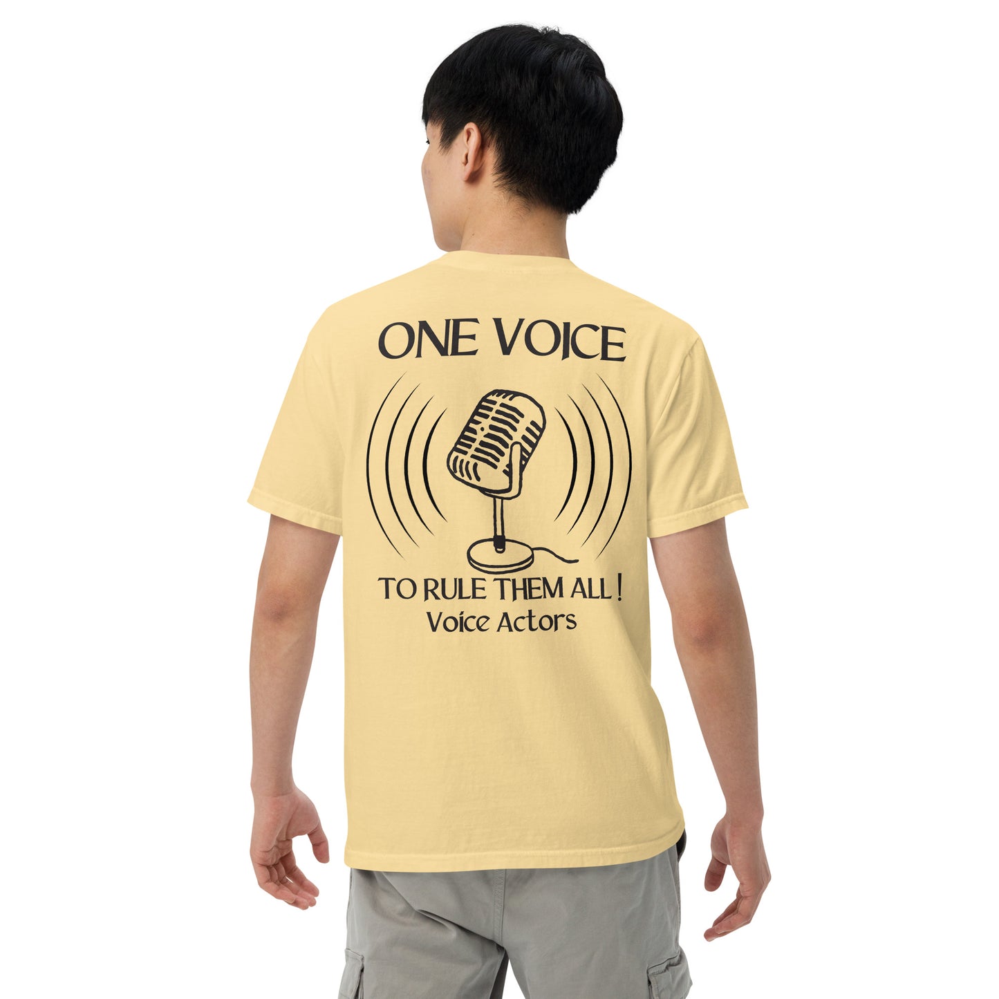 SOTVO Booth Wear: "ONE VOICE to RULE THEM ALL": Unisex Comfort Wear/Colors Heavyweight T-Shirt