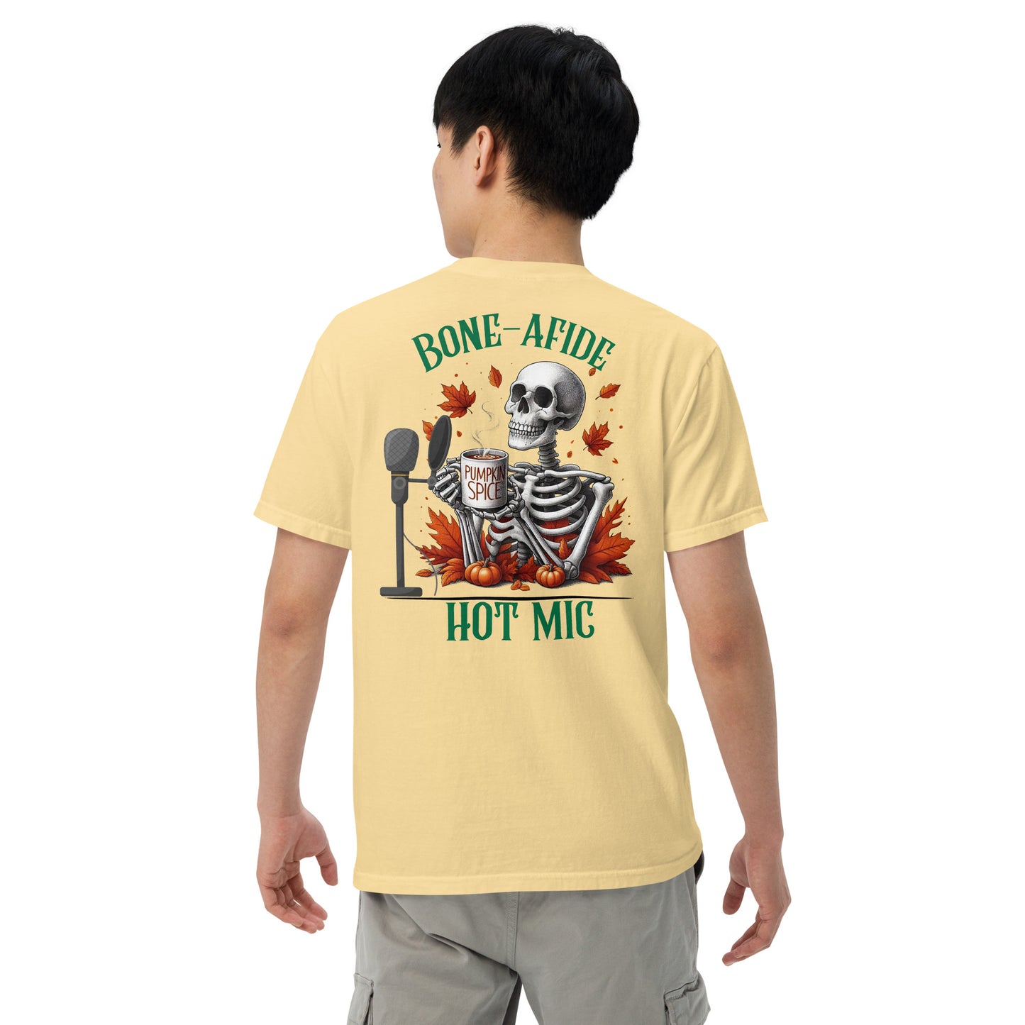 SOTVO Skeleton Sugar Skull Feelin' Spicy Hot Mic: Unisex Comfort Wear/Colors Heavyweight T-Shirt
