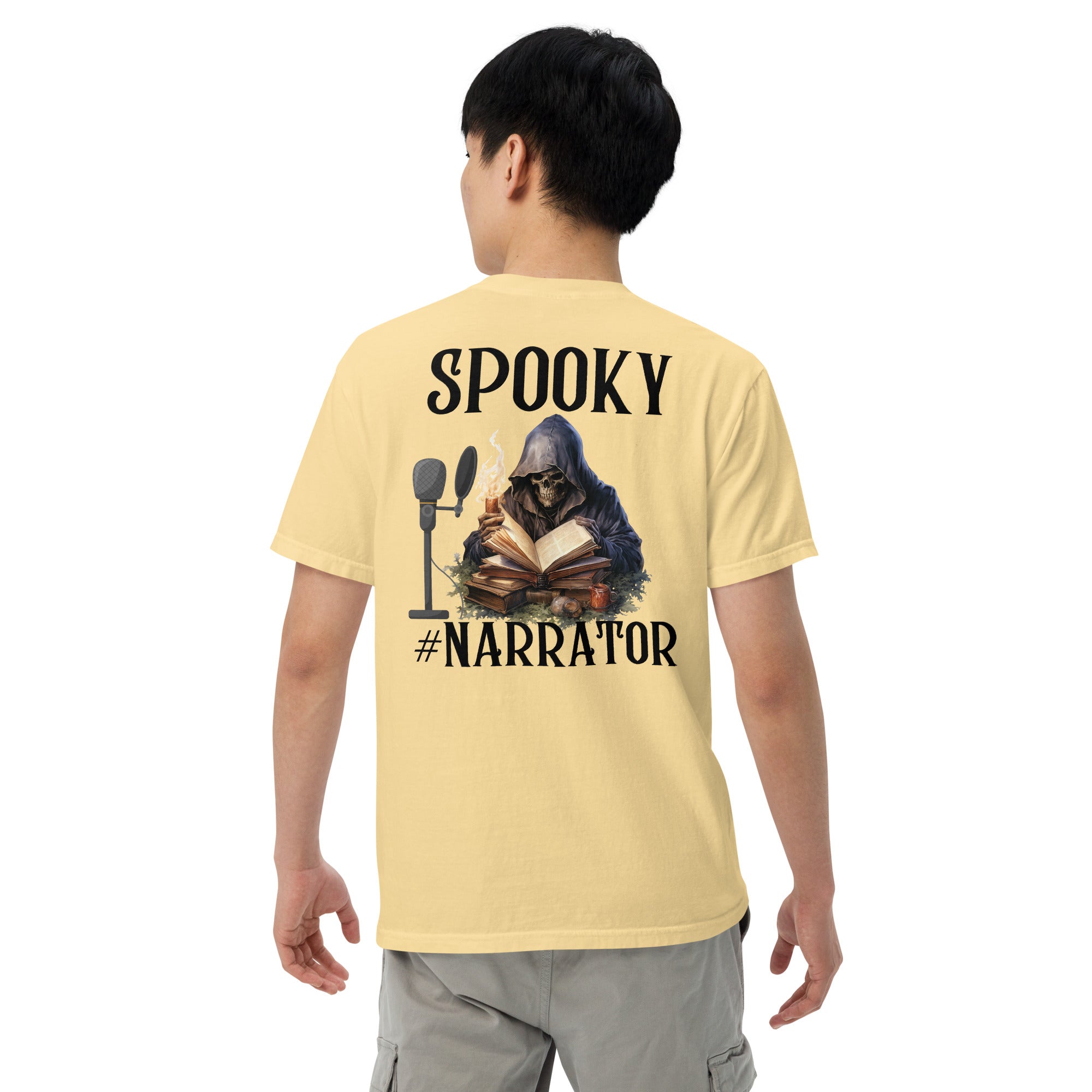 SOTVO Skeleton Sugar Skull Spooky Narrator: Unisex Comfort Wear/Colors Heavyweight T-Shirt