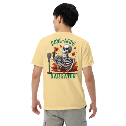 SOTVO Skeleton Sugar Skull Bone-Afide Narrator: Unisex Comfort Wear/Colors Heavyweight T-Shirt