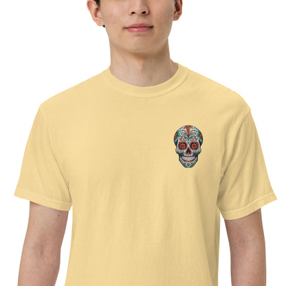 SOTVO Skeleton Sugar Skull Boo...tiful To The Bone Voice Actor: Unisex Comfort Wear/Colors Heavyweight T-ShirtUnisex garment-dyed heavyweight t-shirt