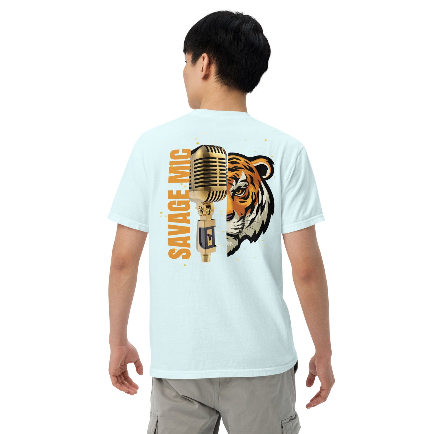 SOTVO Booth Wear: ROAR Tiger Savage Mic Skills: Unisex Comfort Wear/Colors Heavyweight T-Shirt