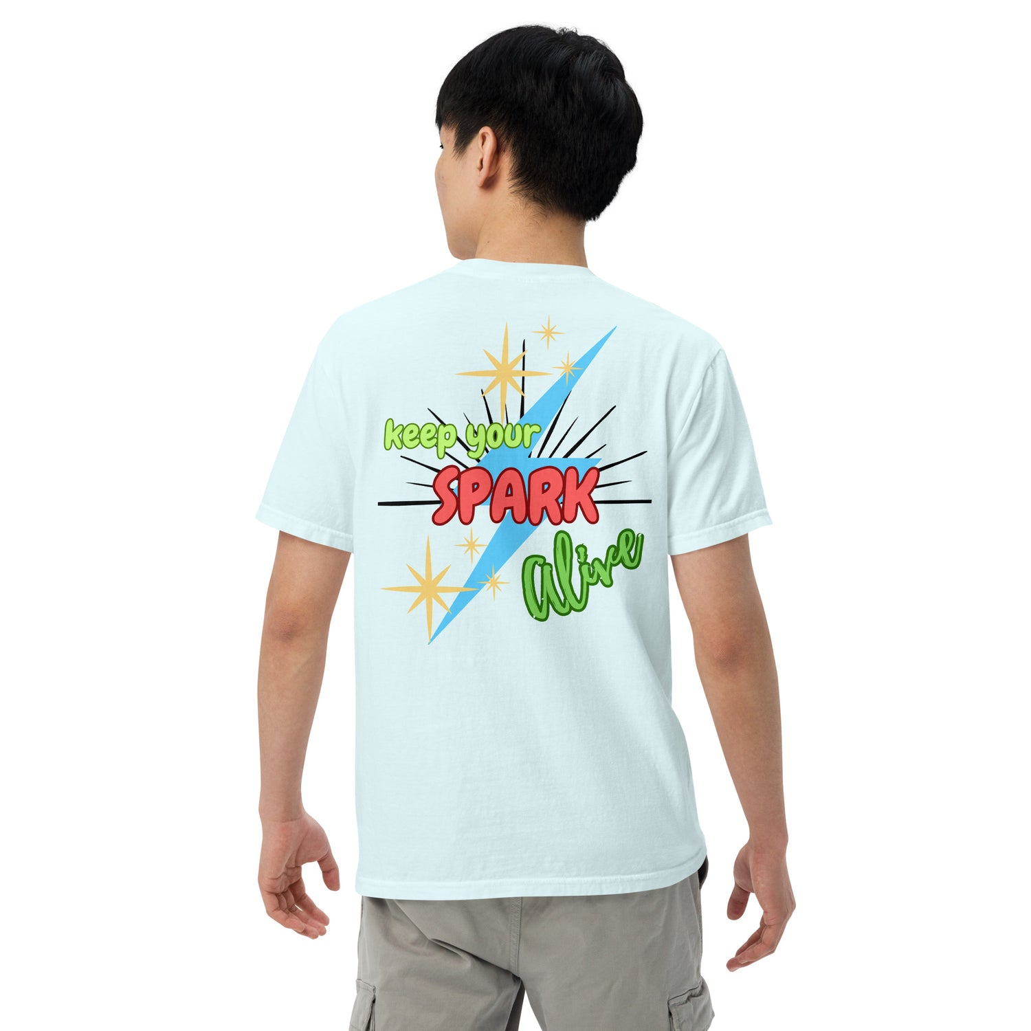 Motivational Affirmation &quot;Keep Your Spark Alive&quot;: Unisex Comfort Wear/Colors Heavyweight T-Shirt