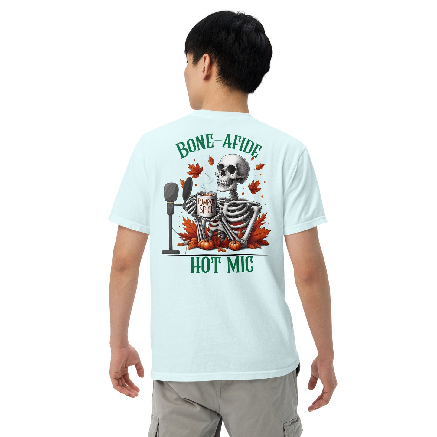 SOTVO Skeleton Sugar Skull Feelin' Spicy Hot Mic: Unisex Comfort Wear/Colors Heavyweight T-Shirt