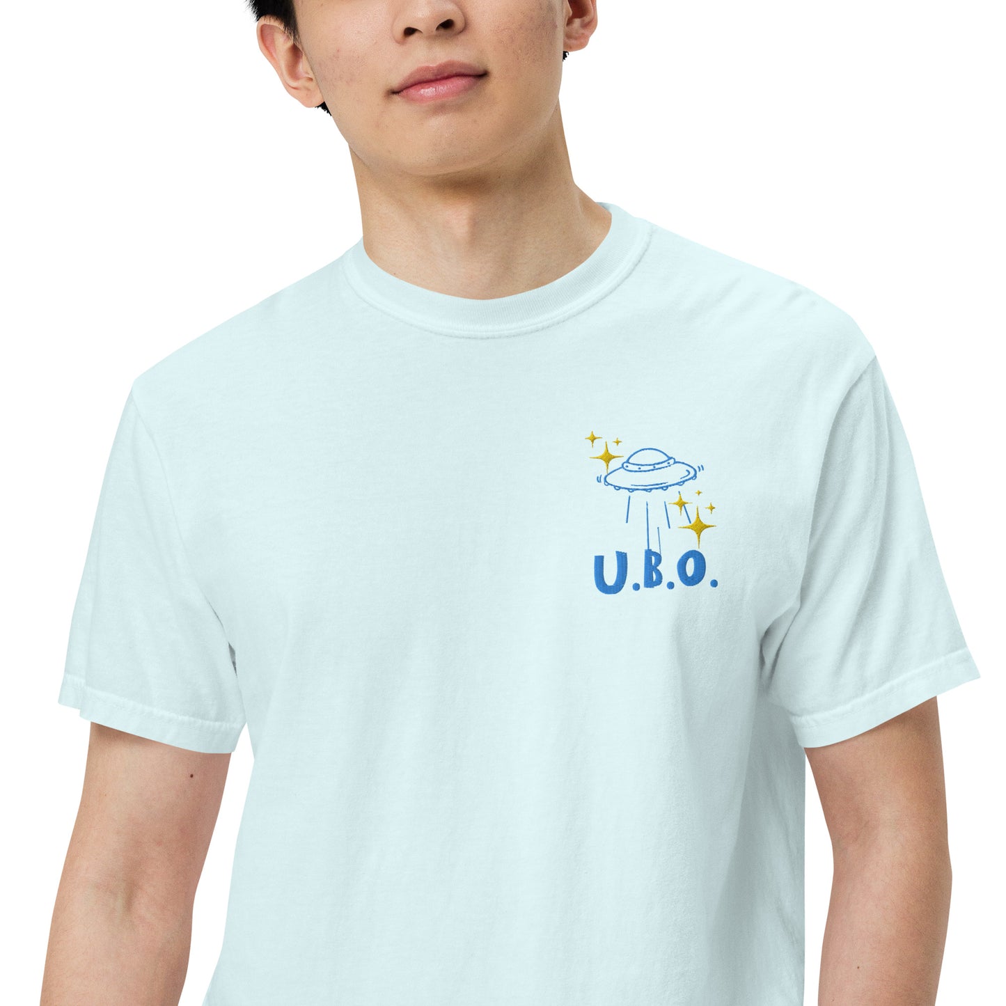 U.B.O. Unidentified BOOTH OVERLORD: Unisex Comfort Wear/Colors Heavyweight T-Shirt