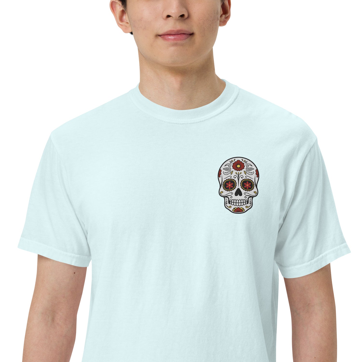 SOTVO Skeleton Sugar Skull Bone-afide Podcaster: Unisex Comfort Wear/Colors Heavyweight T-Shirt