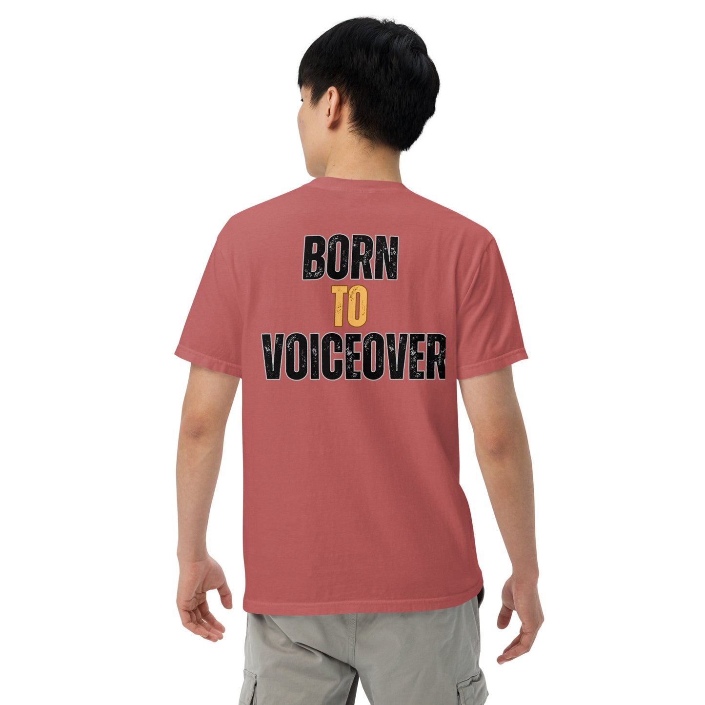 SOTVO Booth Wear: Born To Voiceover: Unisex Comfort Wear/Colors Heavyweight T-Shirt