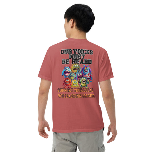 Cartoon Animation Guild "Our Voices Must Be Heard": Unisex Comfort Wear/Colors Heavyweight T-Shirt