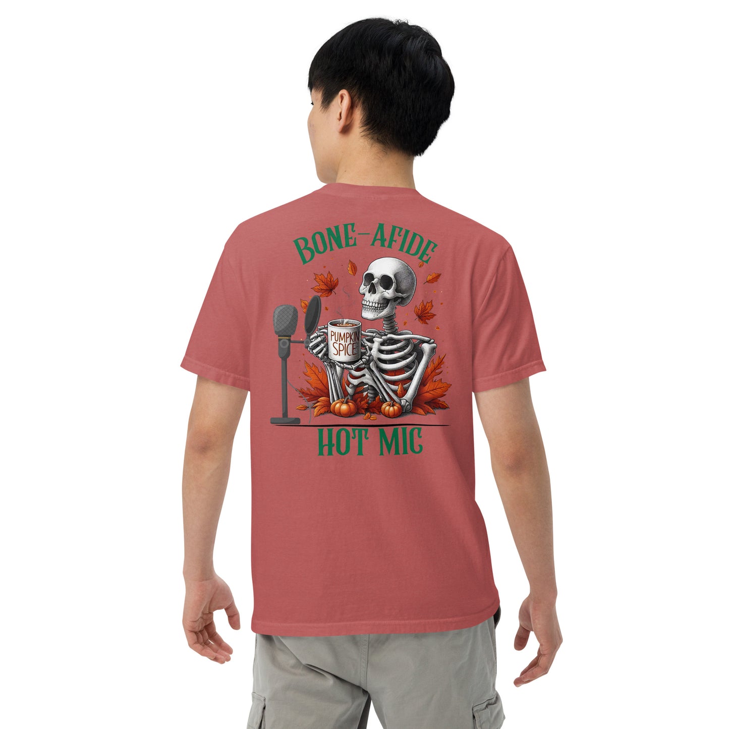 SOTVO Skeleton Sugar Skull Feelin' Spicy Hot Mic: Unisex Comfort Wear/Colors Heavyweight T-Shirt