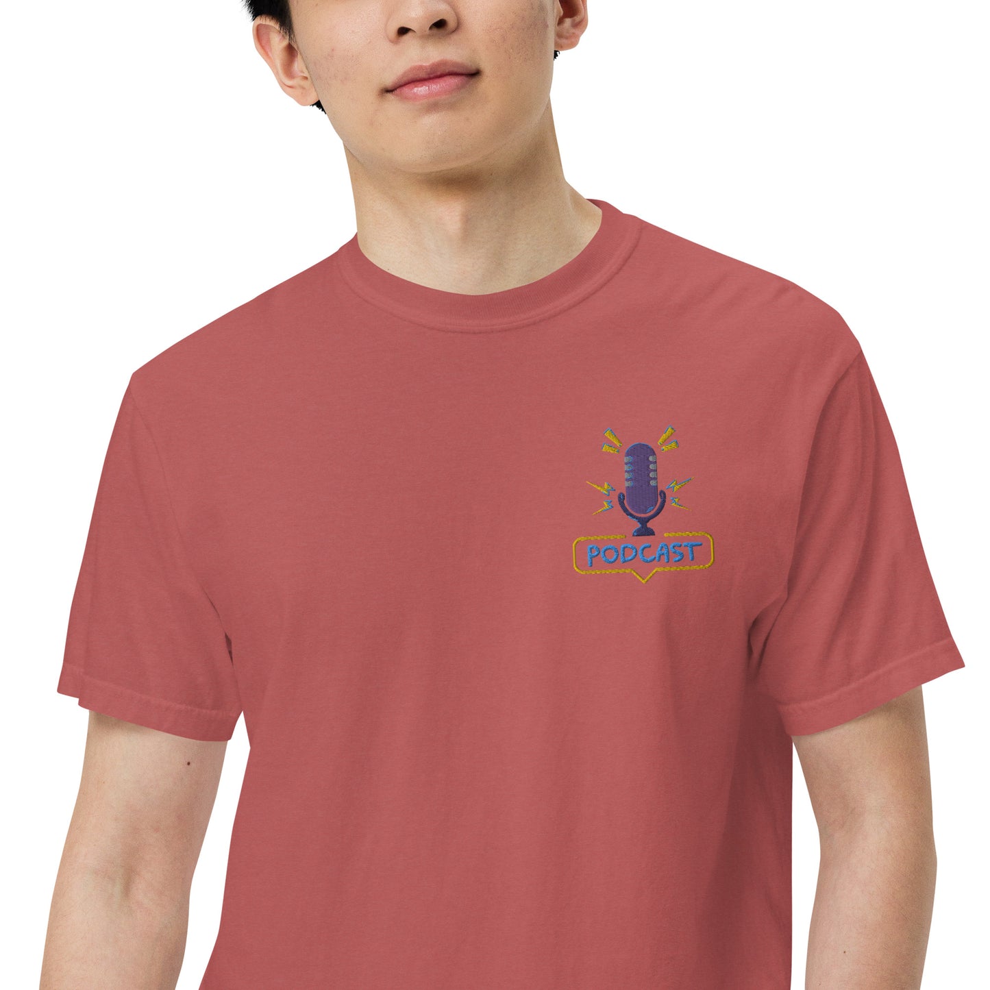 Dad Podcasting: Unisex Comfort Wear/Colors Heavyweight T-Shirt