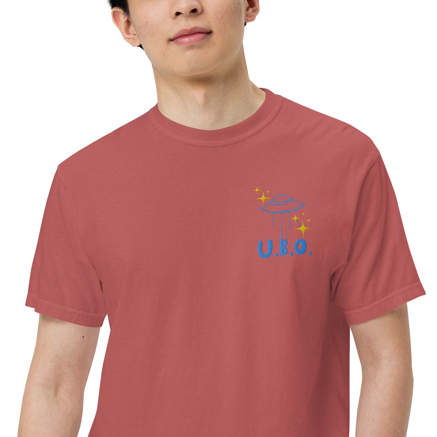 U.B.O. Unidentified BOOTH OVERLORD: Unisex Comfort Wear/Colors Heavyweight T-Shirt