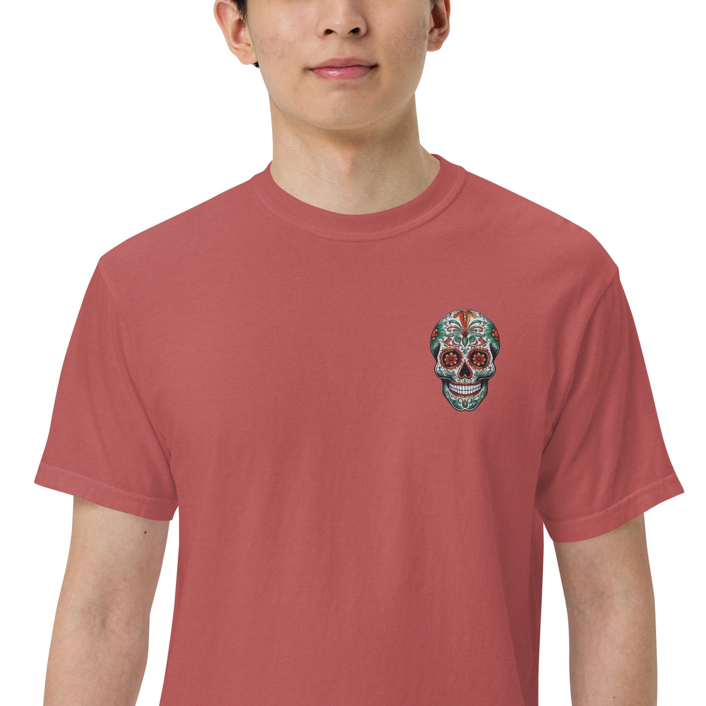 SOTVO Skeleton Sugar Skull Feelin' Spicy VA: Unisex Comfort Wear/Colors Heavyweight T-Shirt
