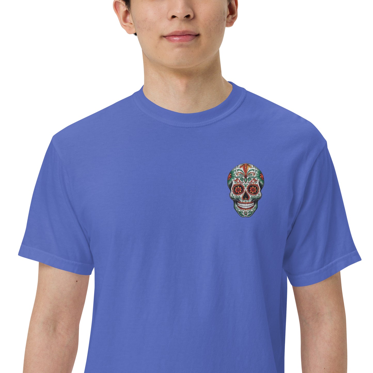 SOTVO Skeleton Sugar Skull Feelin' Spicy VA: Unisex Comfort Wear/Colors Heavyweight T-Shirt