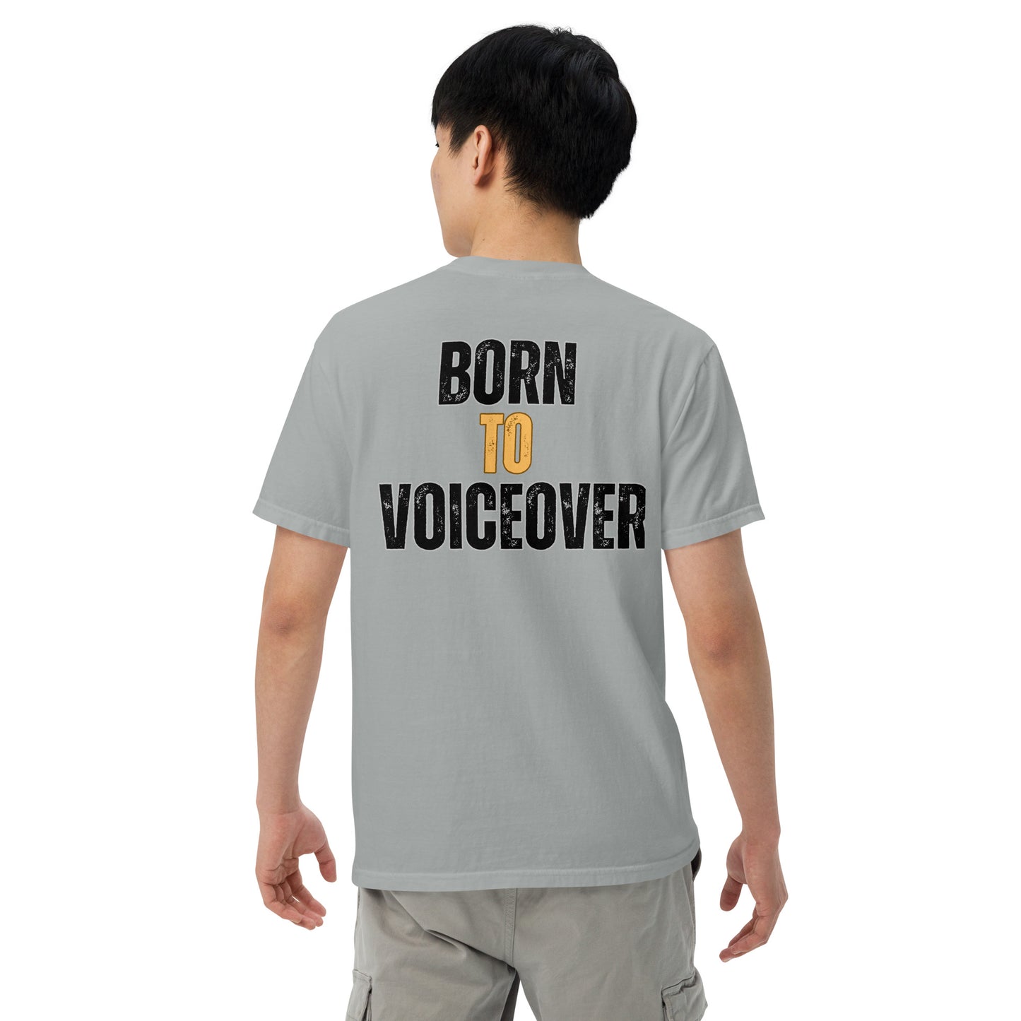 SOTVO Booth Wear: Born To Voiceover: Unisex Comfort Wear/Colors Heavyweight T-Shirt