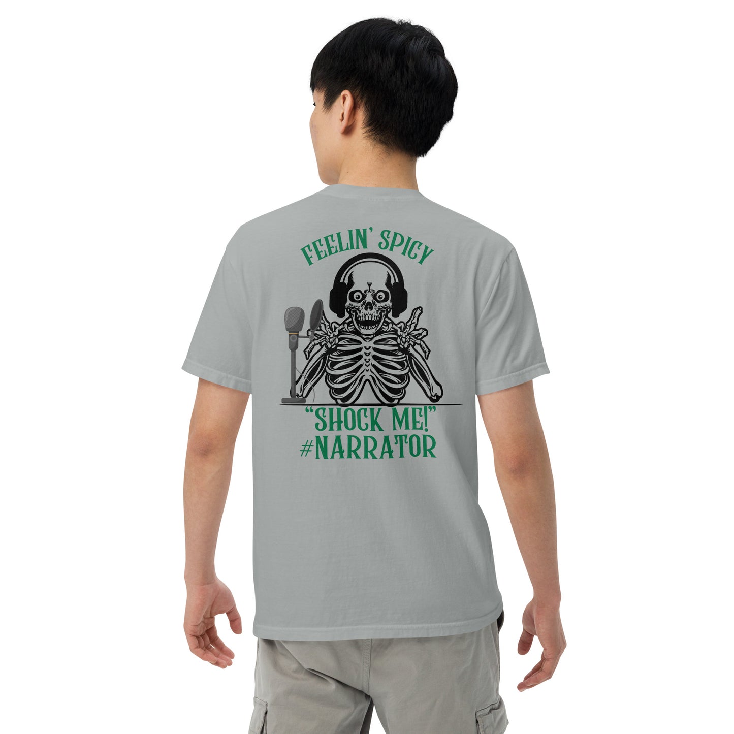 SOTVO Skeleton Sugar Skull Feelin' Spicy Narrator: Unisex Comfort Wear/Colors Heavyweight T-Shirt