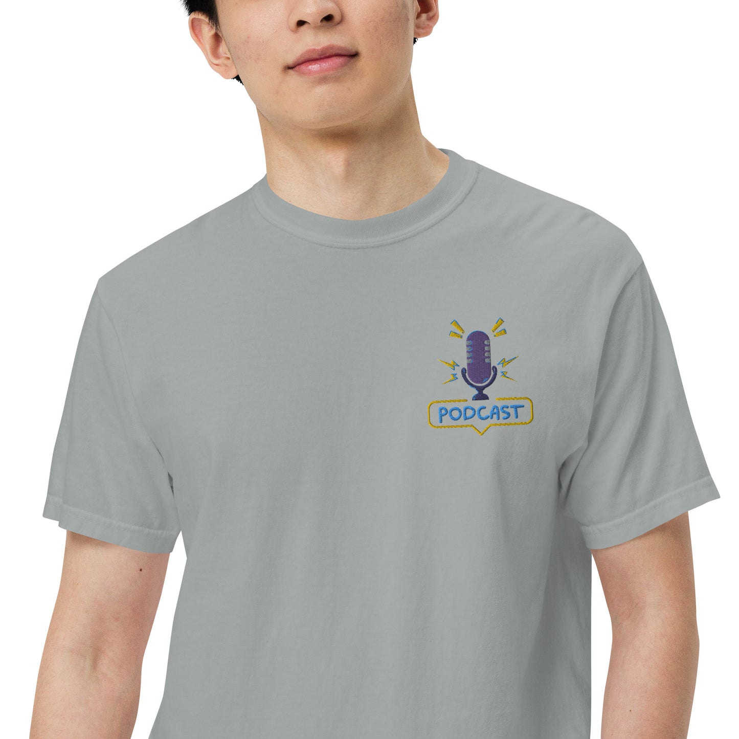 Dad Podcasting: Unisex Comfort Wear/Colors Heavyweight T-Shirt