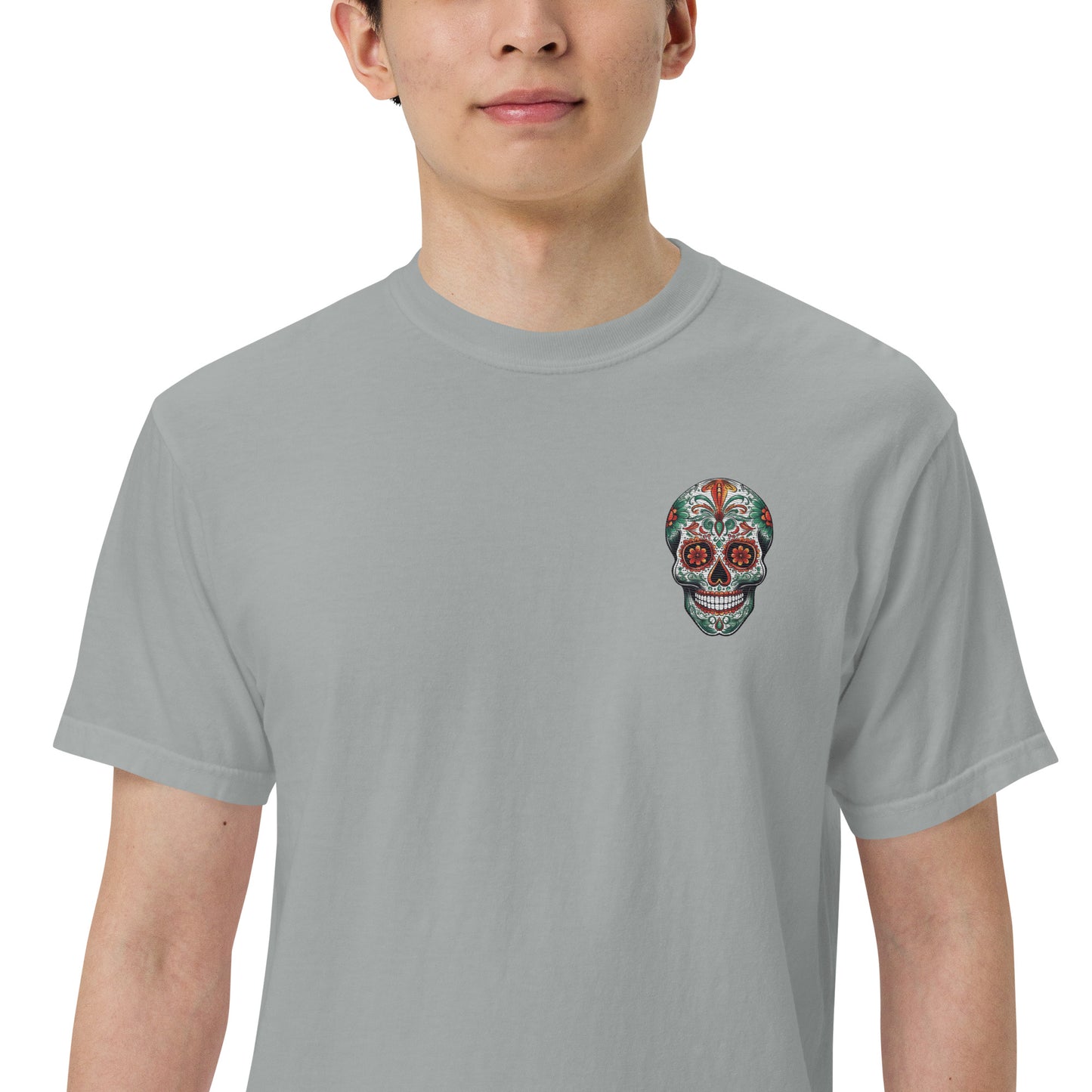SOTVO Skeleton Sugar Skull Feelin' Spicy VA: Unisex Comfort Wear/Colors Heavyweight T-Shirt