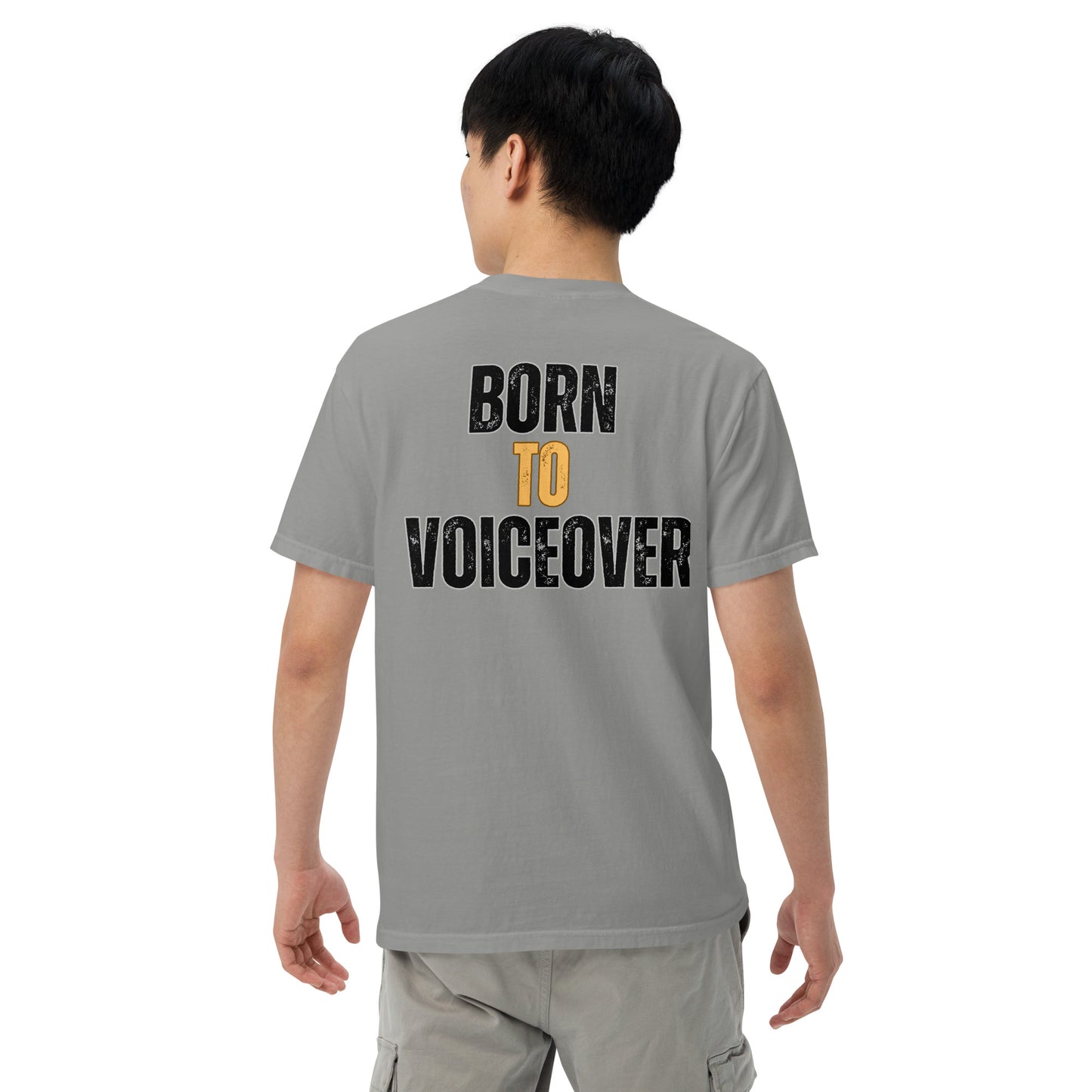 SOTVO Booth Wear: Born To Voiceover: Unisex Comfort Wear/Colors Heavyweight T-Shirt