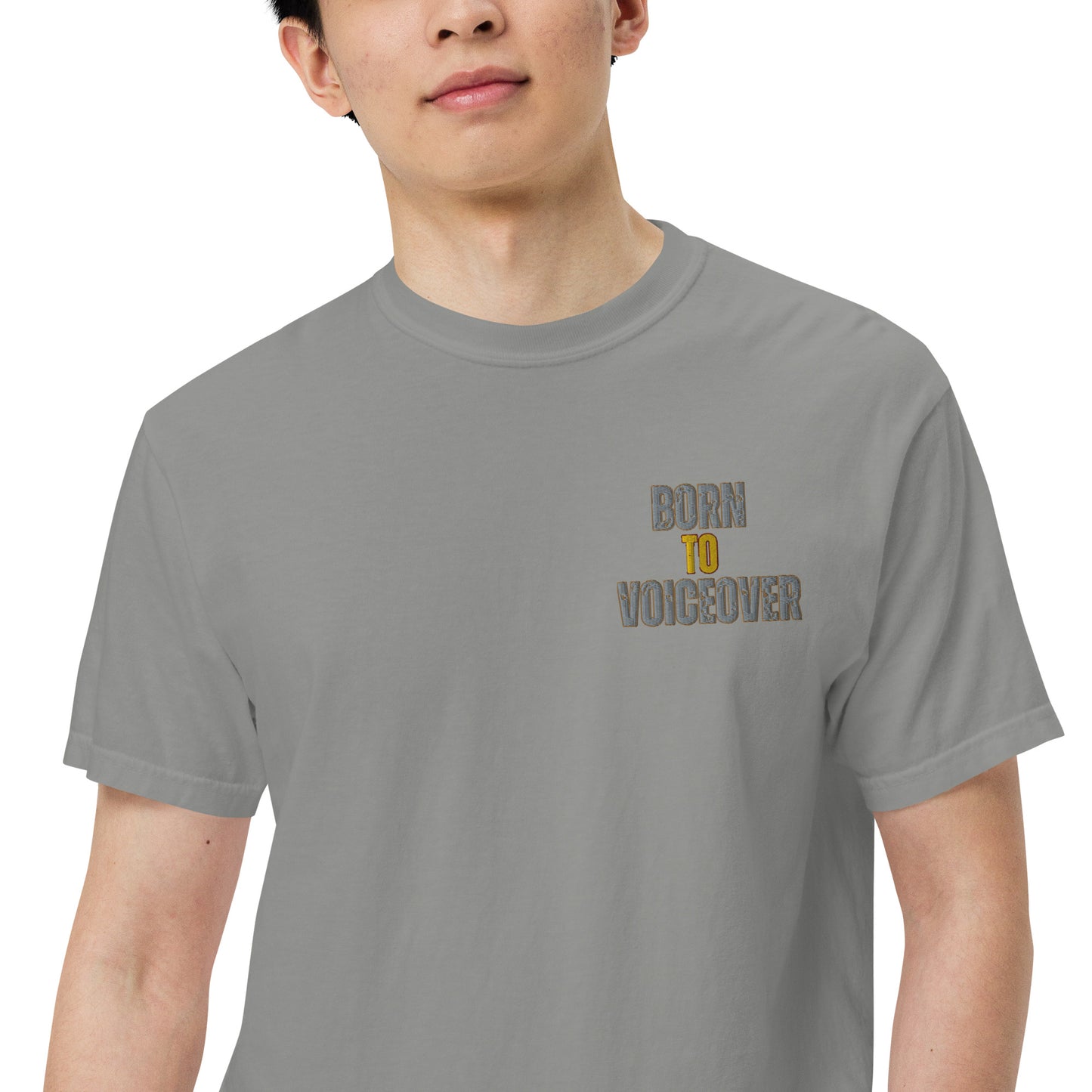 SOTVO Booth Wear: Born To Voiceover: Unisex Comfort Wear/Colors Heavyweight T-Shirt